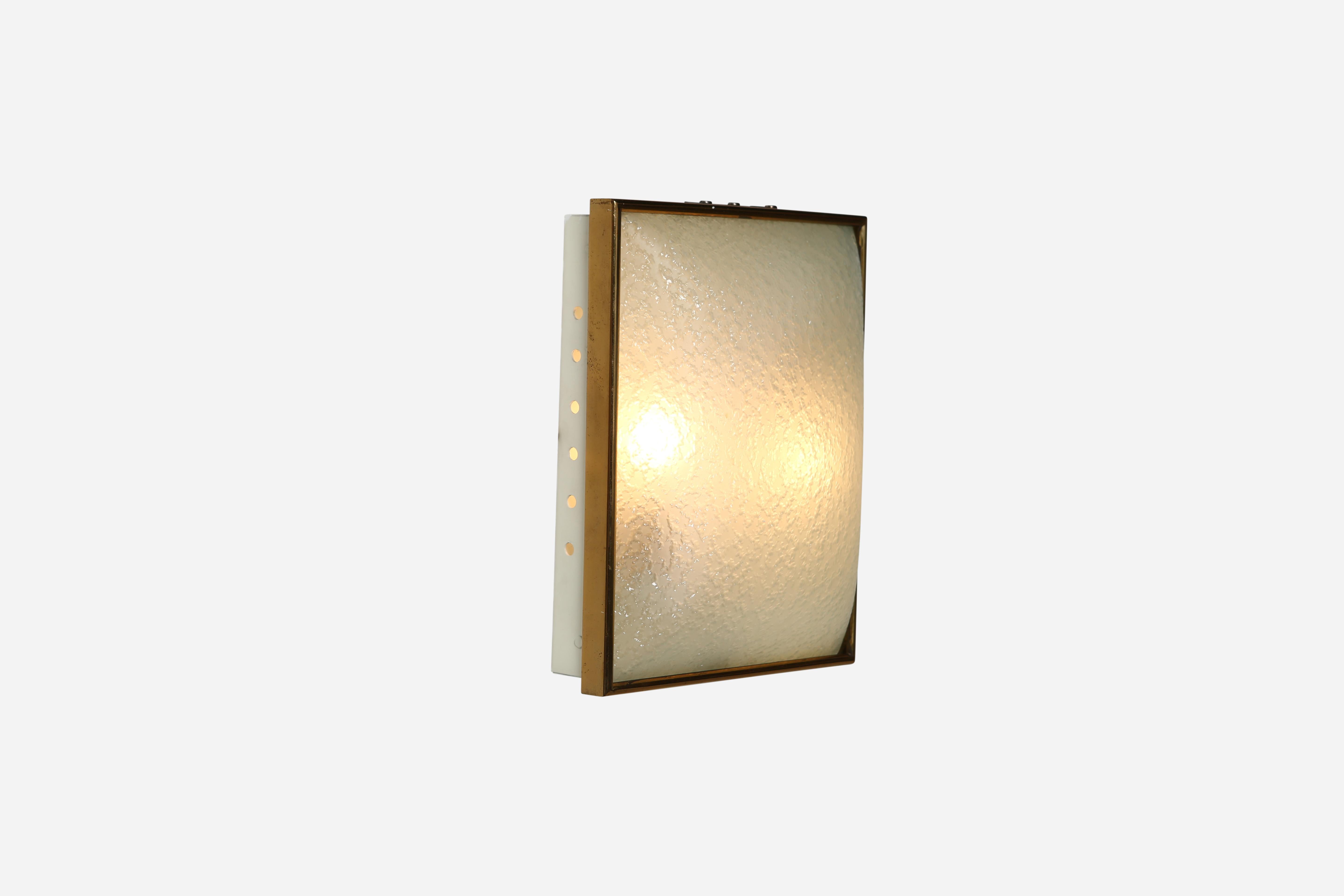 Mid-Century Modern Fontana Arte attributed sconces , a pair For Sale
