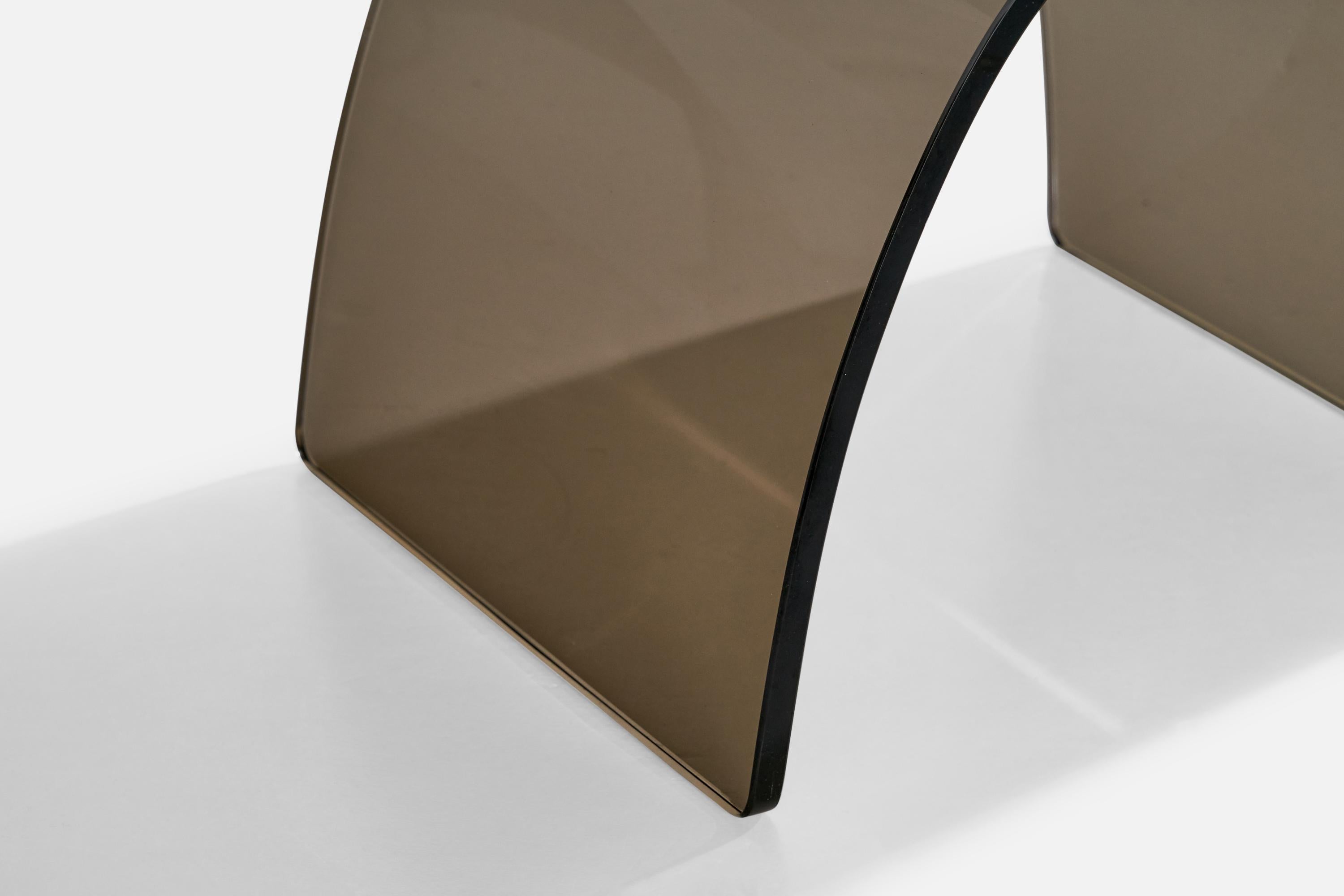 Atribución Fontana Arte, Lámparas de mesa, Vidrio, Latón, Italia, 1970s en venta 4