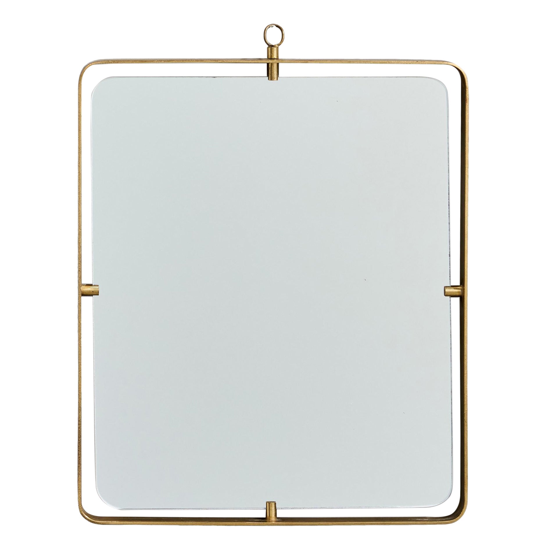 Atribución Fontana Arte, Espejo de pared, Latón, Italia, Años 1950 en venta