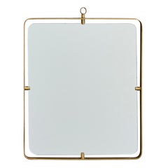 Atribución Fontana Arte, Espejo de pared, Latón, Italia, Años 1950
