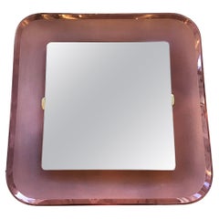Fontana Arte Backlit Mirror Glass Metal Crome 1950 Italy