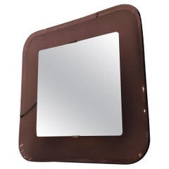 Fontana Arte Backlit Mirror Glass Metal Crome, 1950, Italy