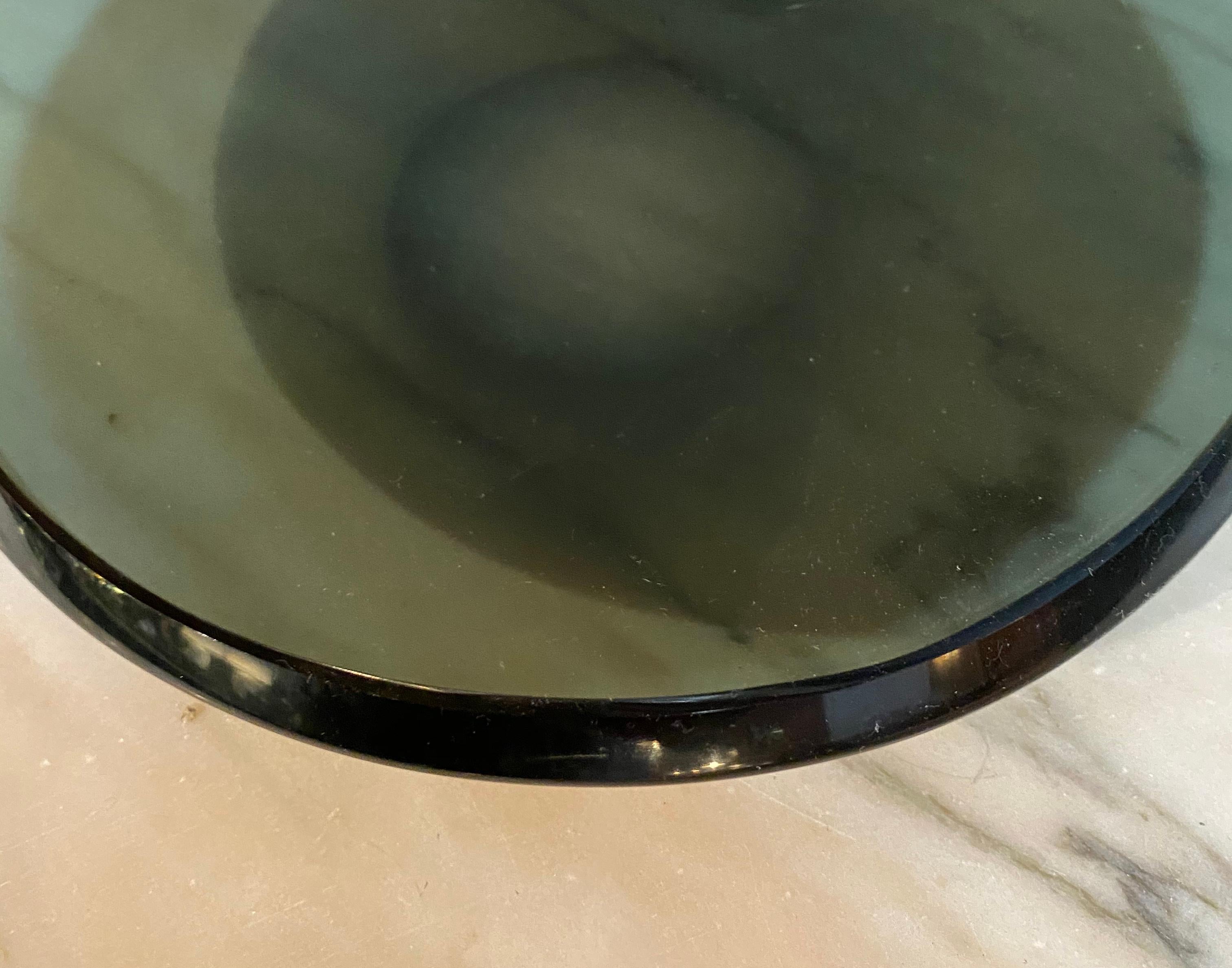 curved glass bowl