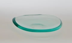 Schale oder Schale aus abgeschrägtem Fontana Arte-Glas, signiert, 1960er Jahre