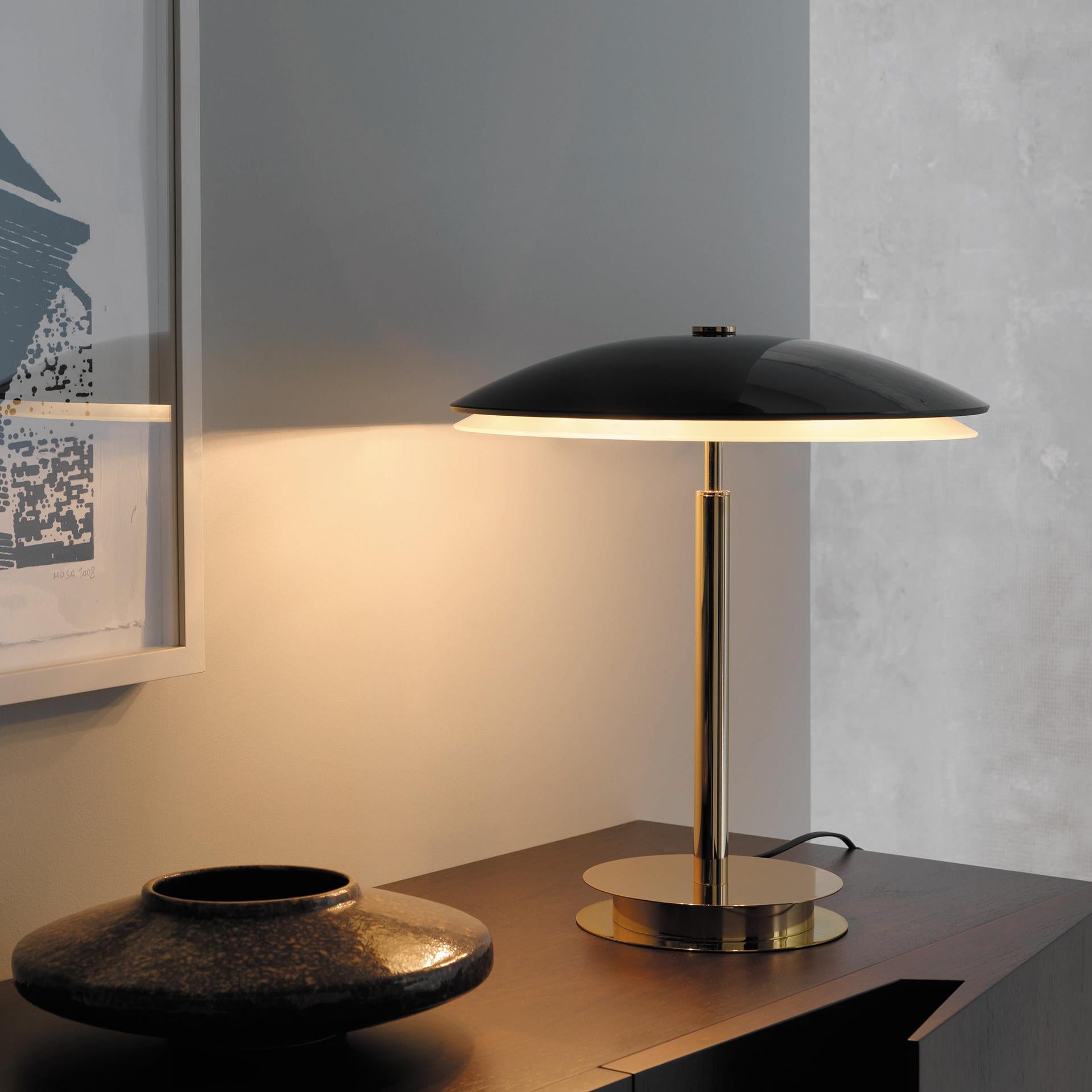 italien Lampe de table 'Bis/Tris' Fontana Arte en chrome et verre en vente