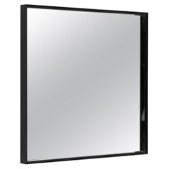 Vintage Fontana Arte Black Metal and Glass Mirror Model "1928" Design Max Ingrand, 1960s