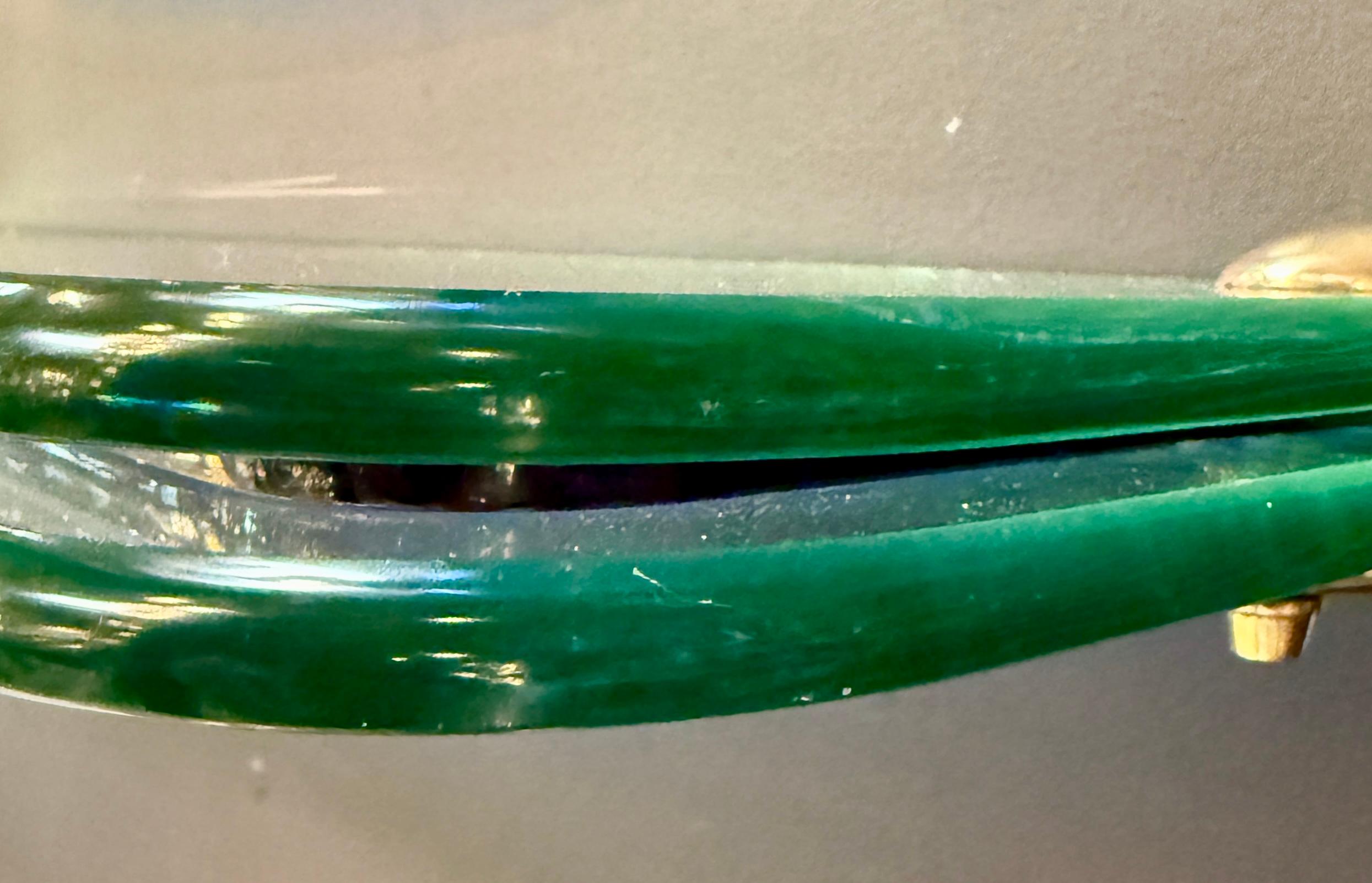 Fontana Arte blue mirror with glass console. Italy 1970 For Sale 3