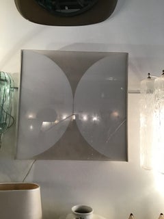 Fontana Arte Bobo Piccoli Sconces or Ceiling Light Glass Metal, 1970, Italy