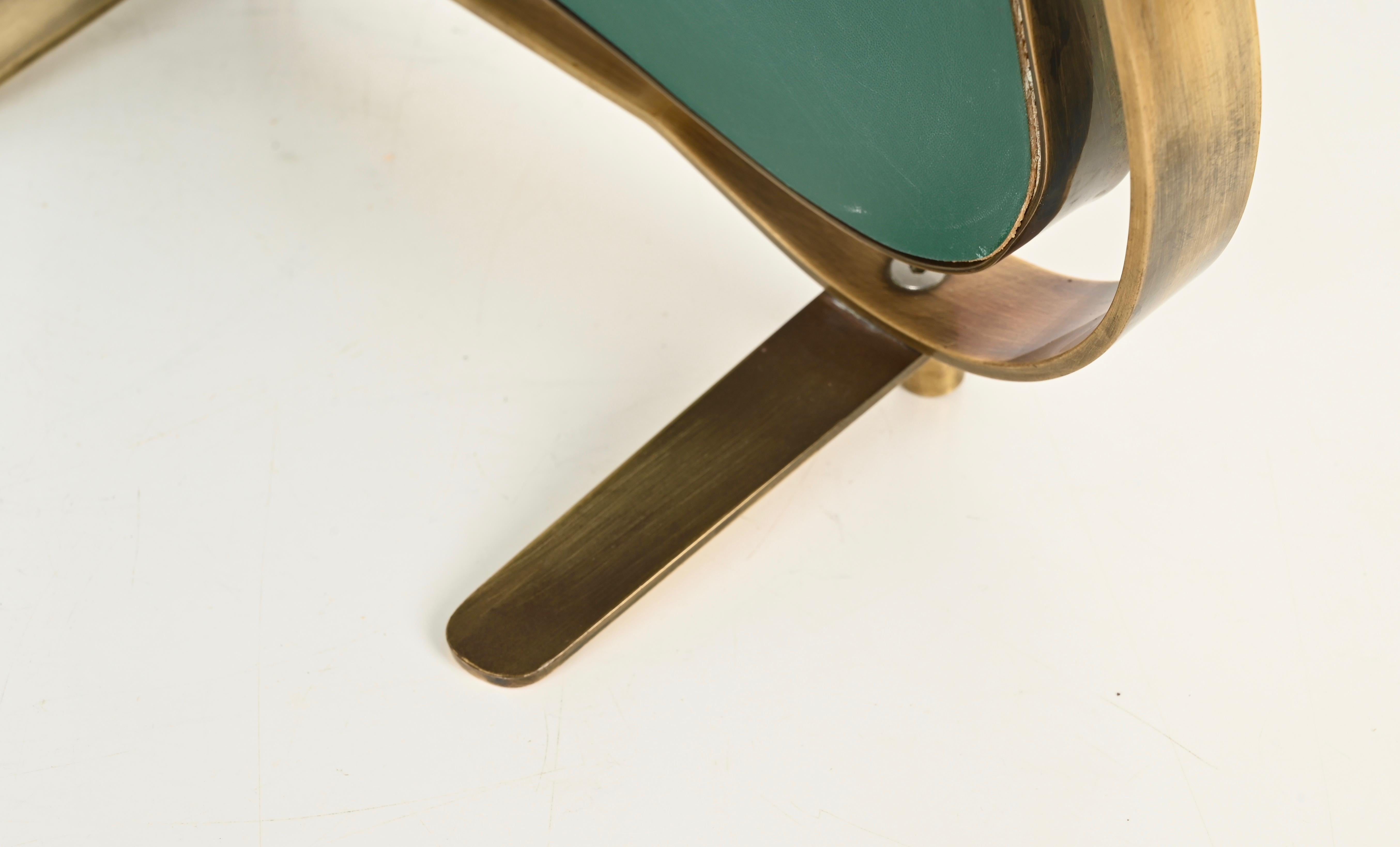 Miroir de table réglable en laiton de Fontana Arte, style Gio Ponti, Italie, années 1940 en vente 8