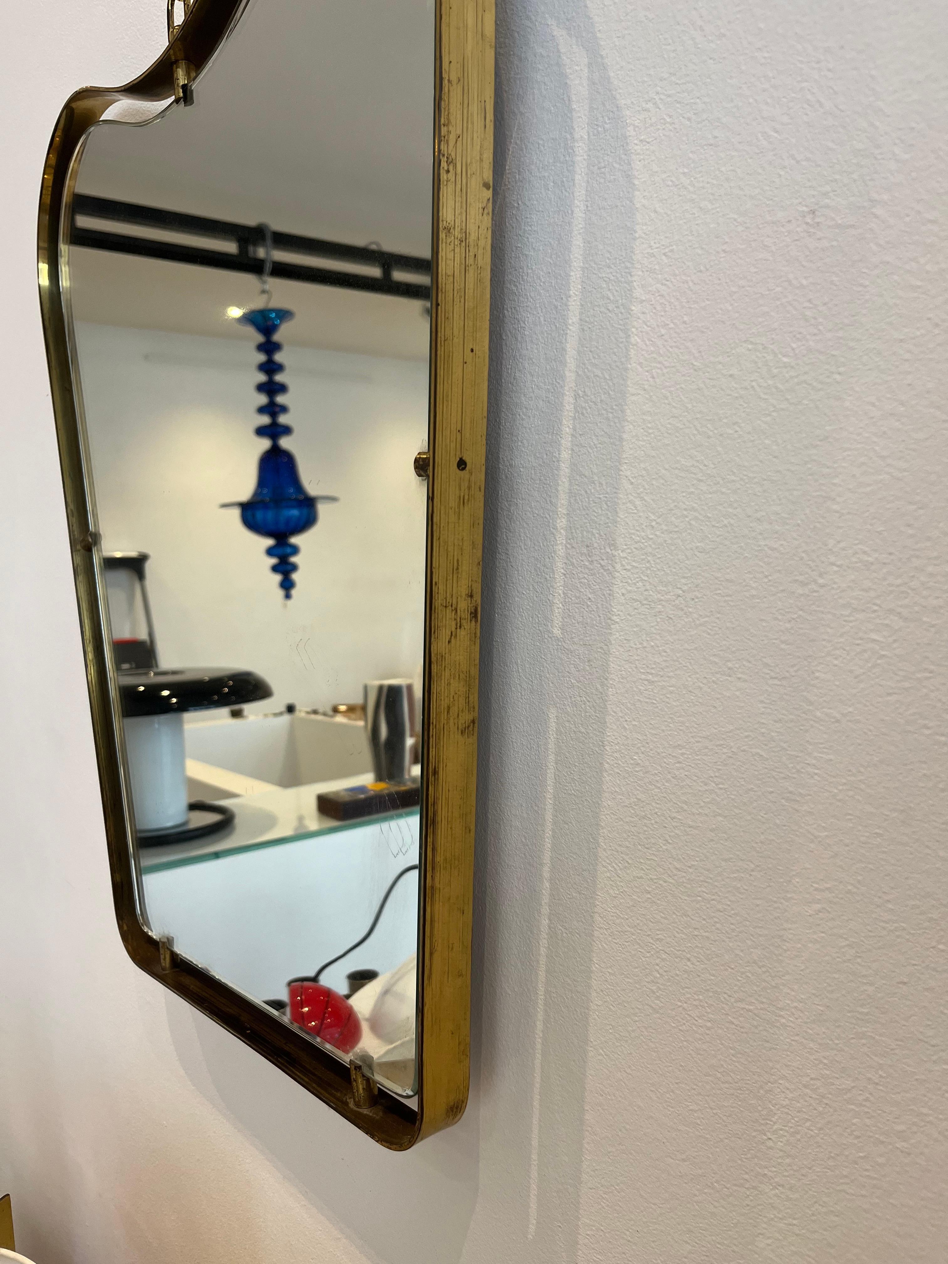 Fontana Arte Brass Mirror, 1950s For Sale 4
