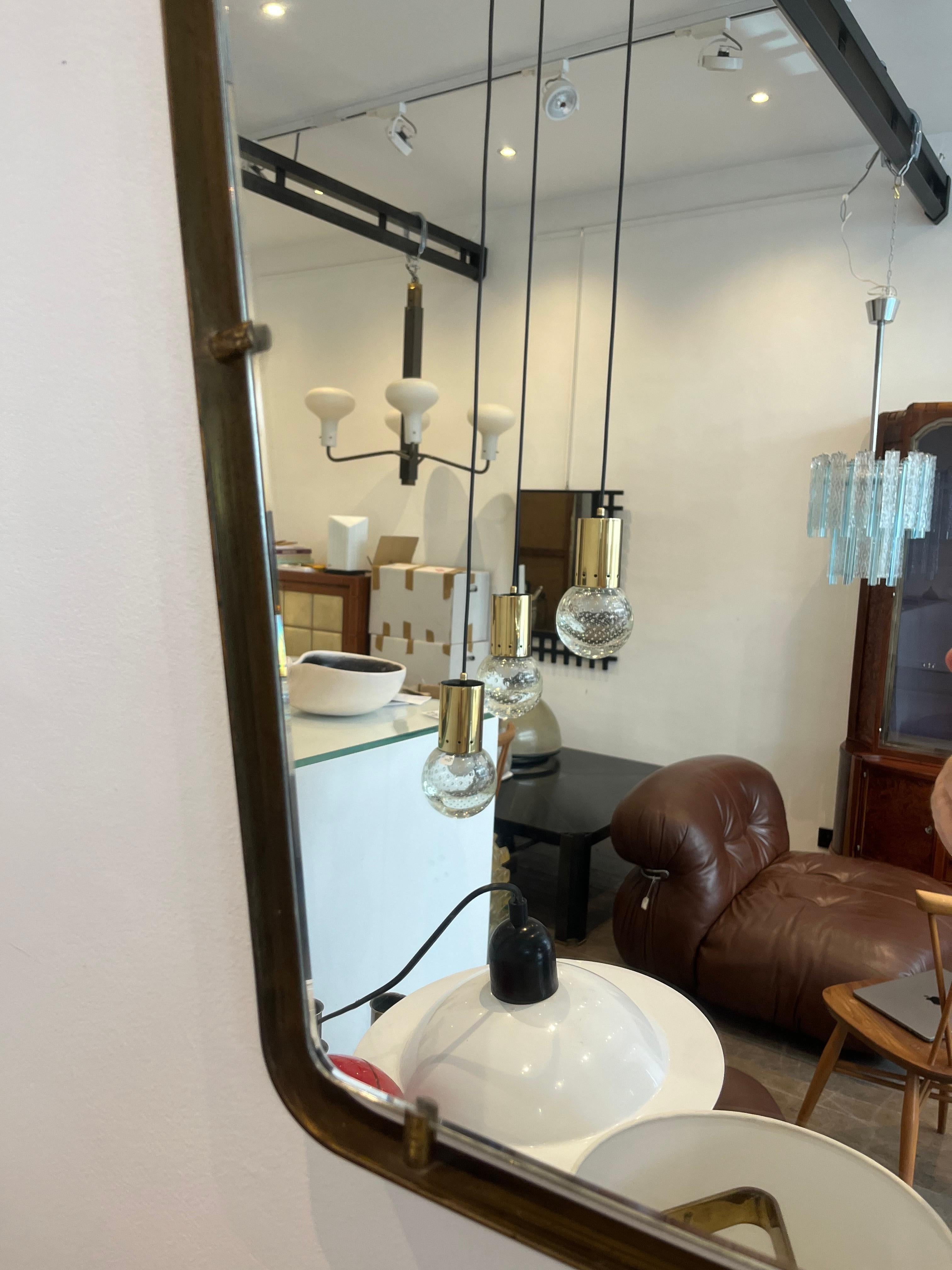 Fontana Arte Brass Mirror, 1950s For Sale 2
