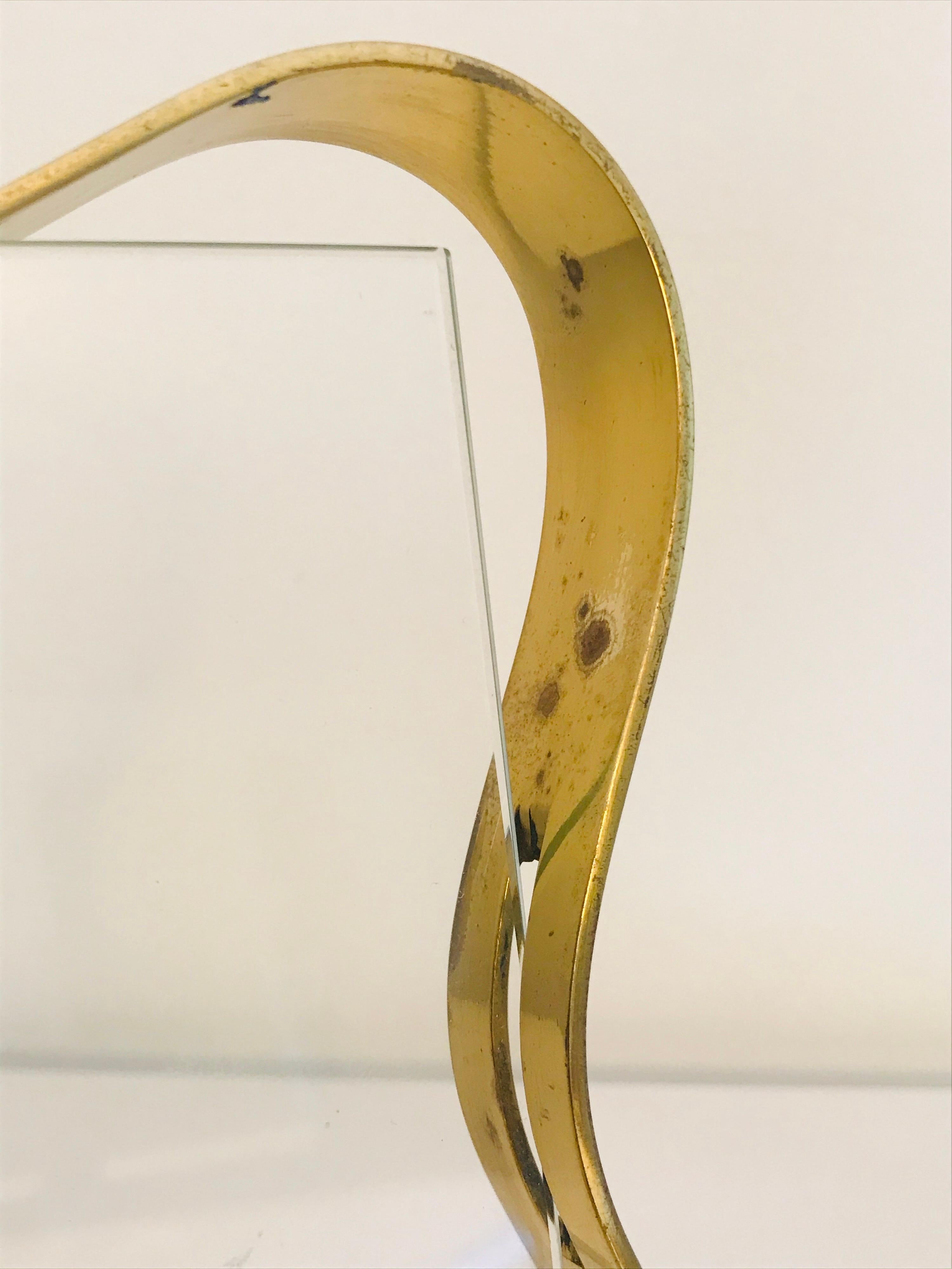 Hand-Crafted Fontana Arte Brass Picture Frame, 1960's