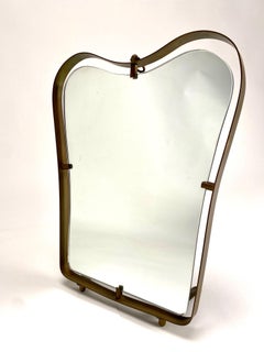 Fontana Arte, Brass table mirror, Italy, 1940s