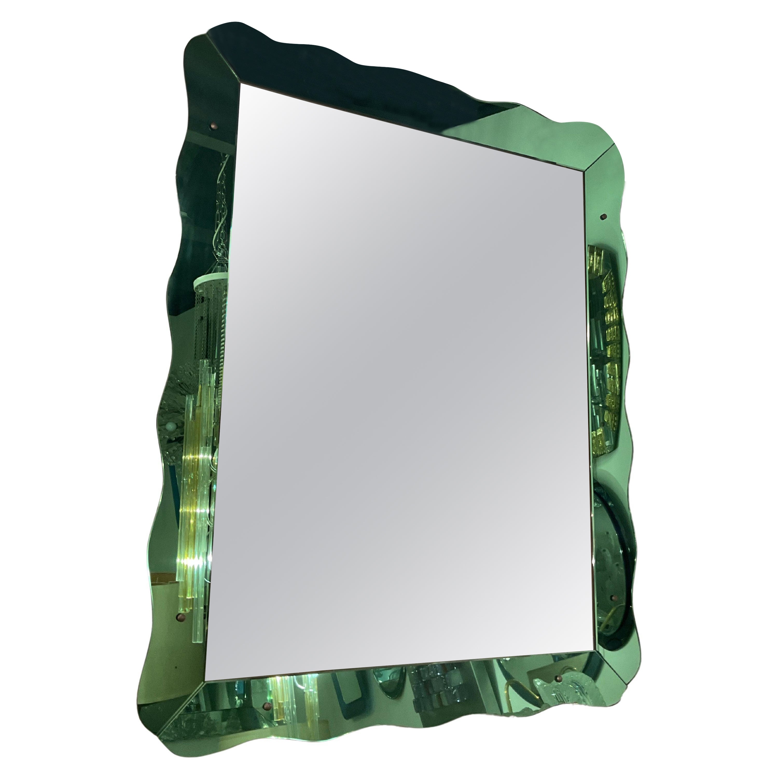 FONTANA ARTE Brusotti Miroir en bois 1940 Italie