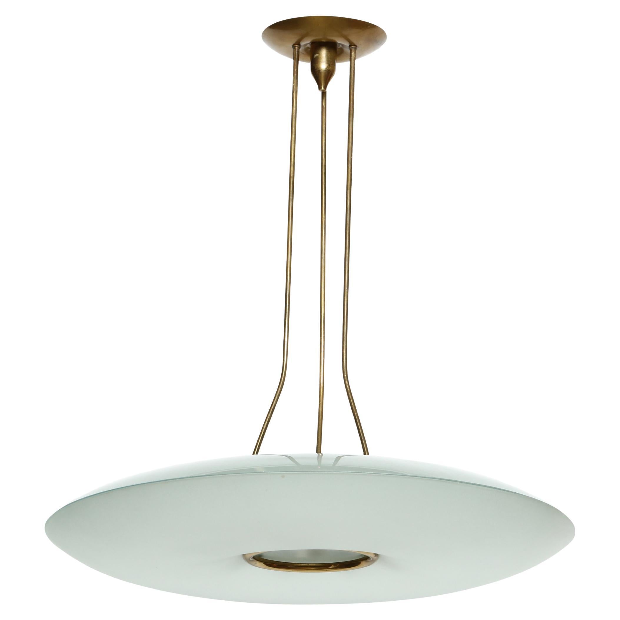 Fontana Arte by Max Ingrand ceiling suspension, Italy circa 1960s