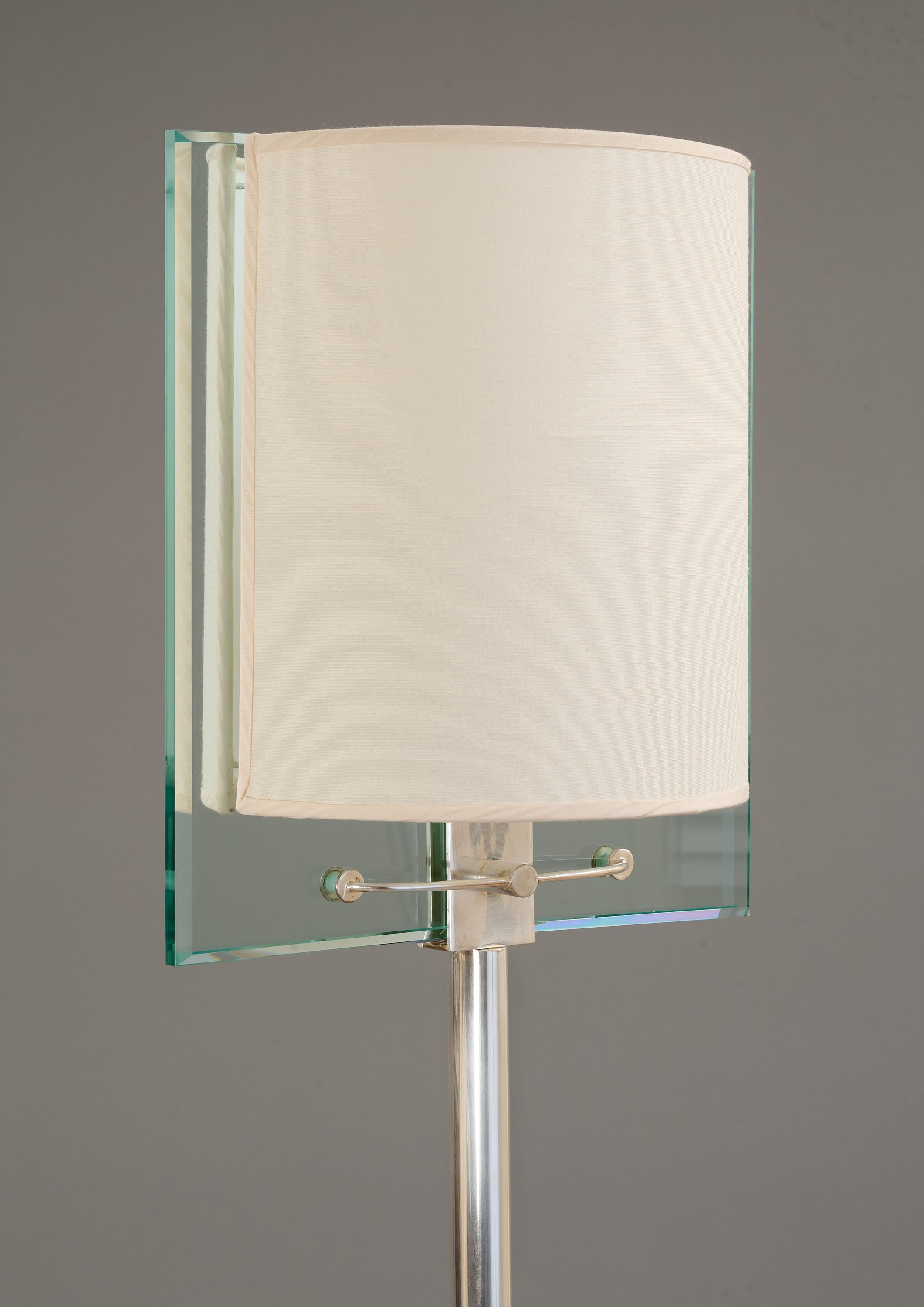 Fontana Arte by Nathalie Grenon Floor Lamp in Glass and Wood, Italy 1990 For Sale 2