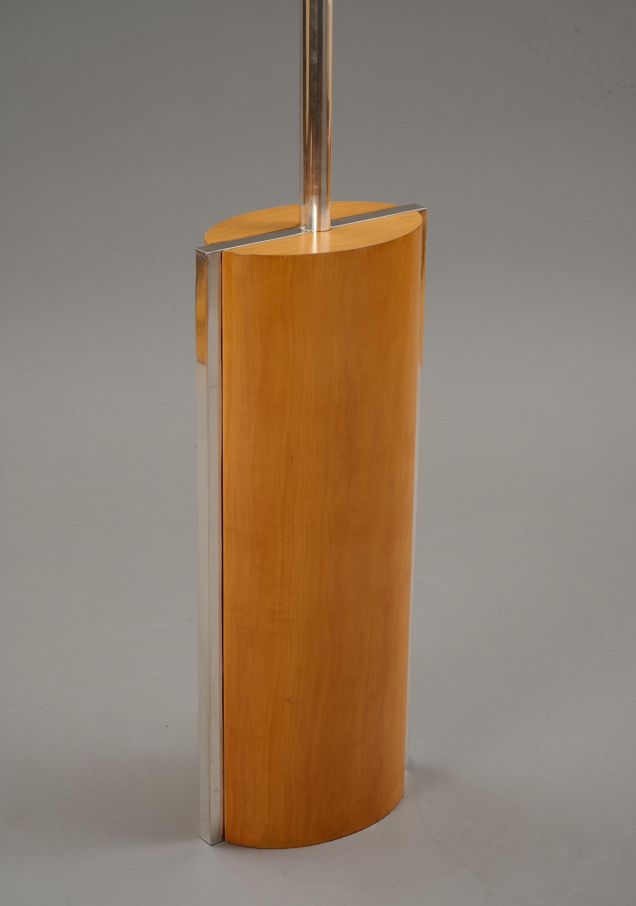 Fontana Arte by Nathalie Grenon Floor Lamp in Glass and Wood, Italy 1990 For Sale 4