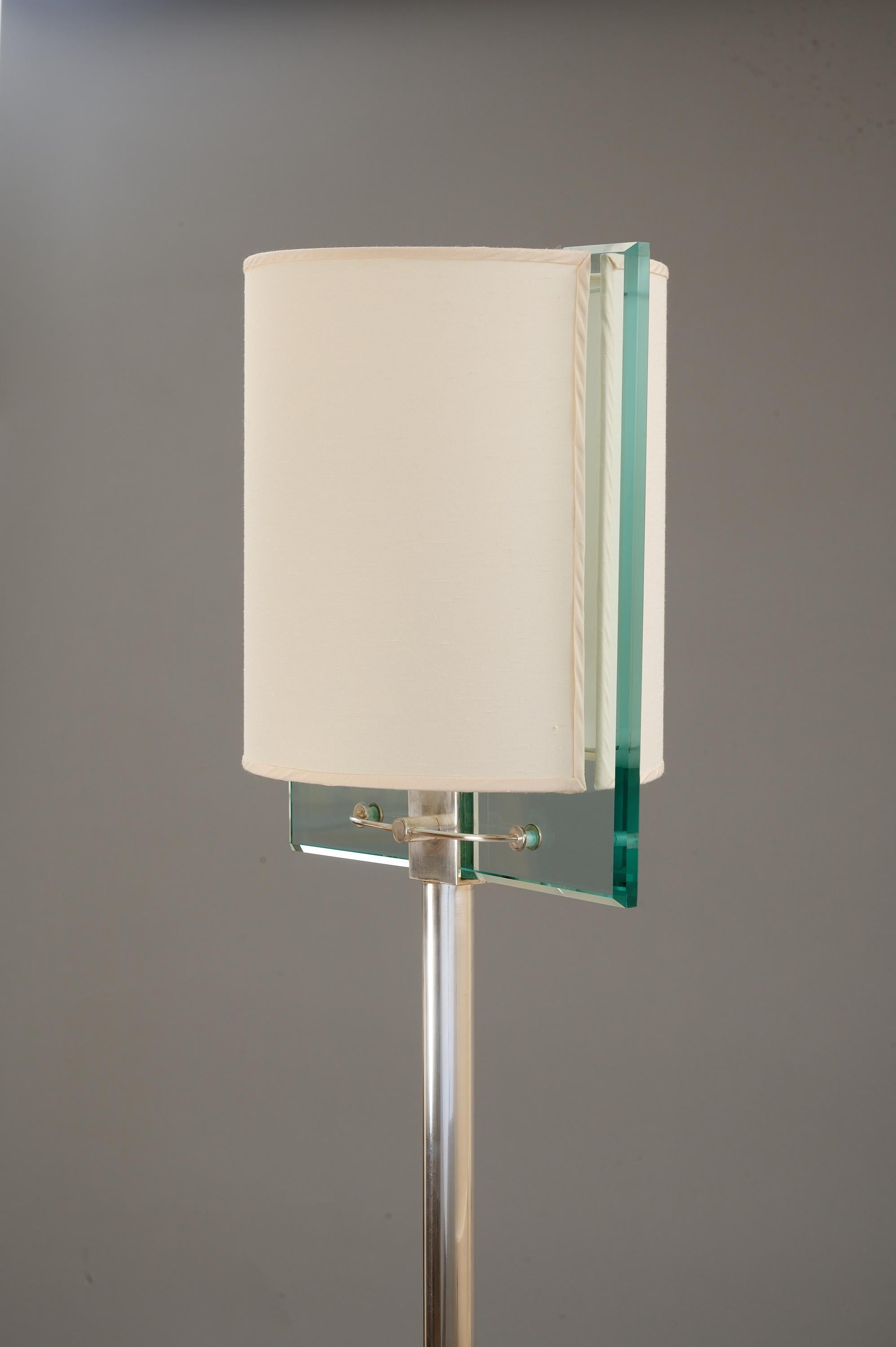 Fontana Arte by Nathalie Grenon Floor Lamp in Glass and Wood, Italy 1990 For Sale 3