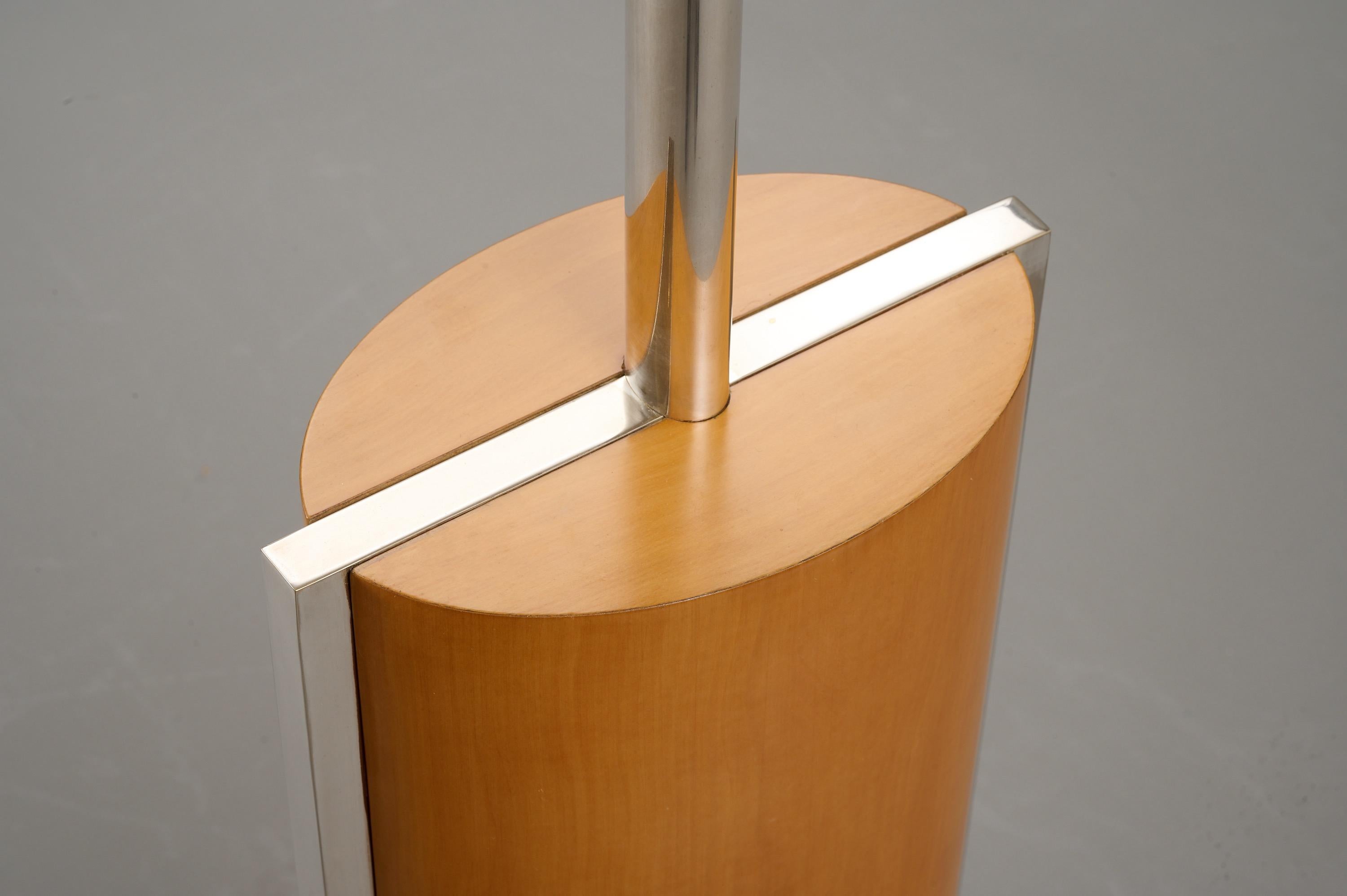 Fontana Arte by Nathalie Grenon Floor Lamp in Glass and Wood, Italy 1990 For Sale 5