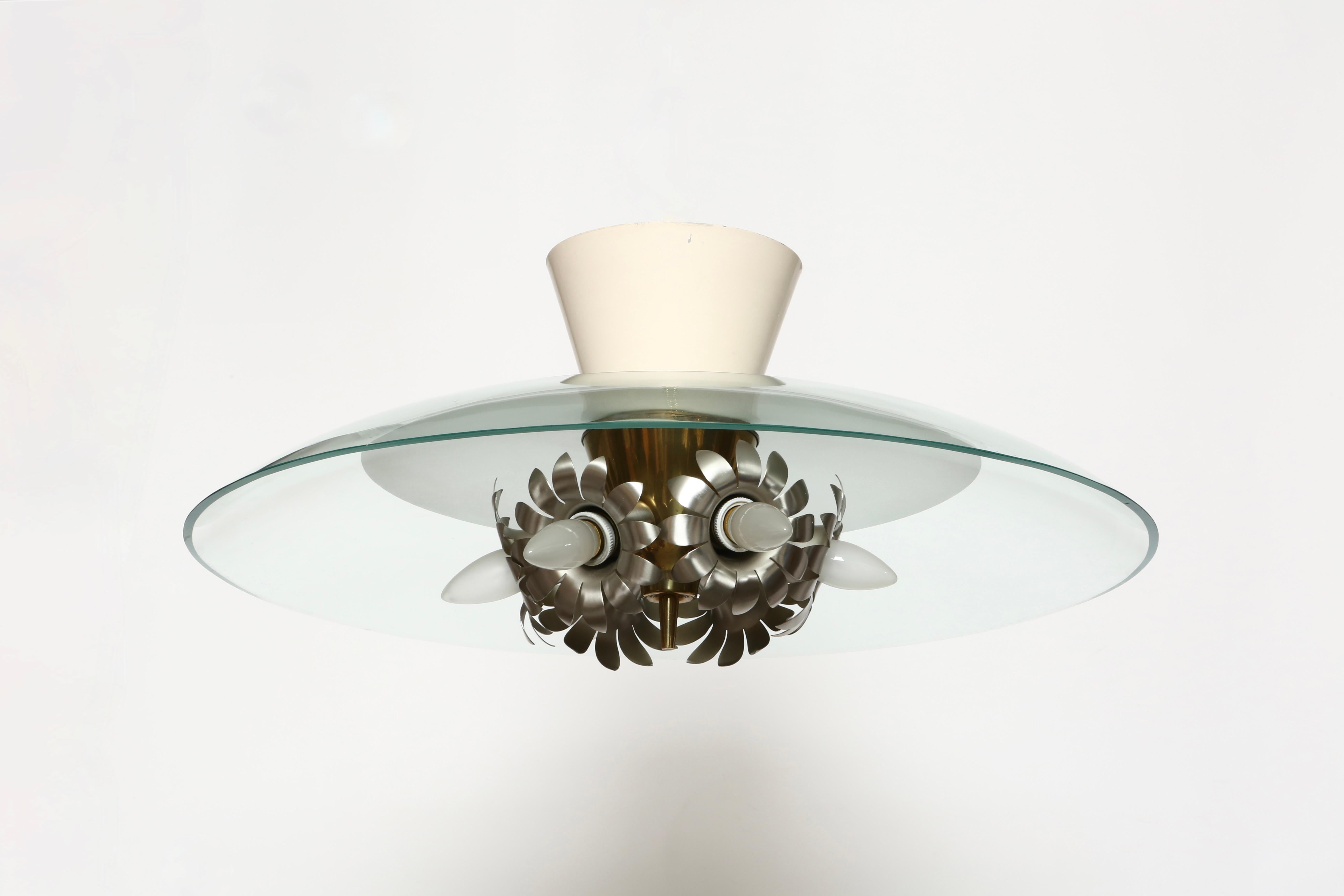 Fontana Arte von Pietro Chiesa Deckenleuchte, Italien ca. 1940er Jahre im Angebot 4