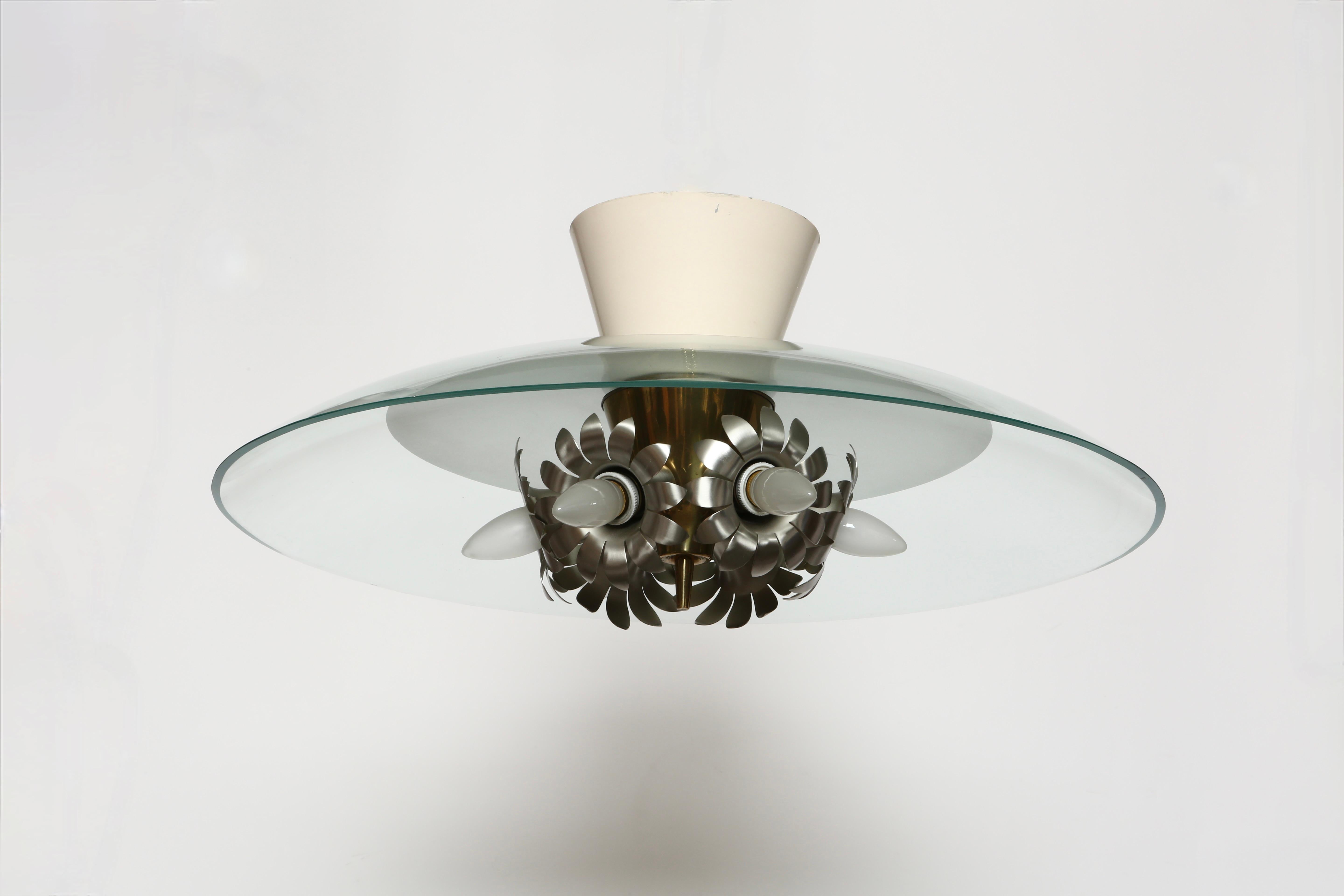 Fontana Arte von Pietro Chiesa Deckenleuchte, Italien ca. 1940er Jahre im Angebot 7