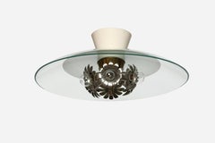 Fontana Arte by Pietro Chiesa ceiling light, Italy circa 1940s