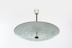 Fontana Arte by Pietro Chiesa suspension ceiling light, Italy circa 1940s