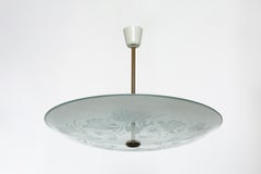 Fontana Arte by Pietro Chiesa suspension ceiling light, Italy circa 1940s