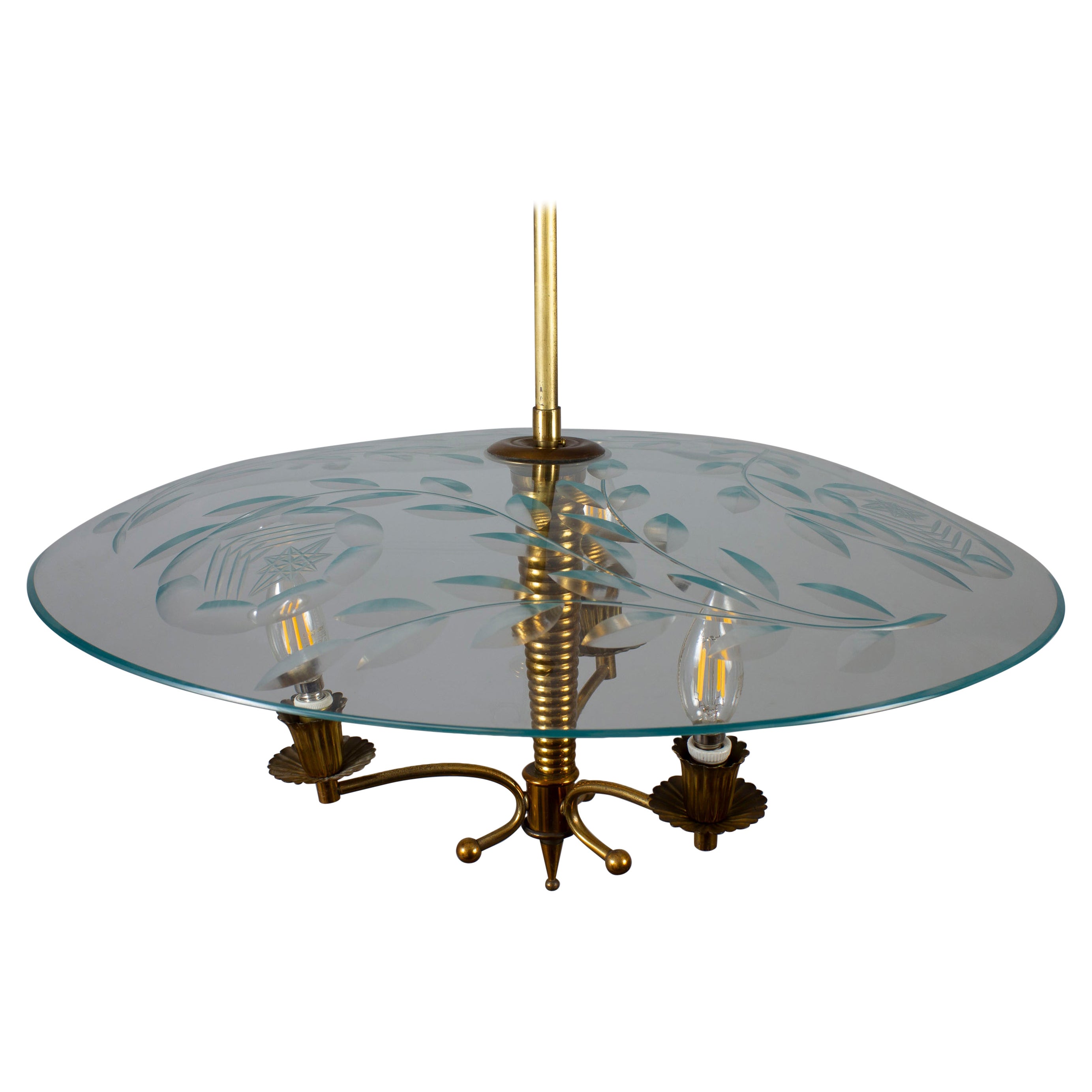 Plafón Fontana Arte Atribuido a Pietro Chiesa, Italia, hacia 1935