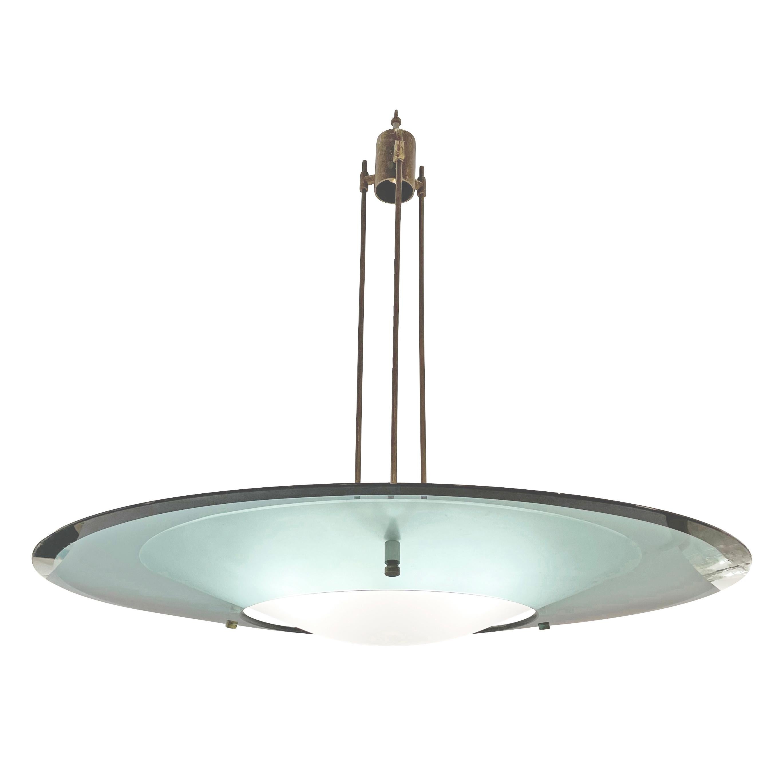 Italian Fontana Arte Ceiling Light Model 2097 by Max Ingrand