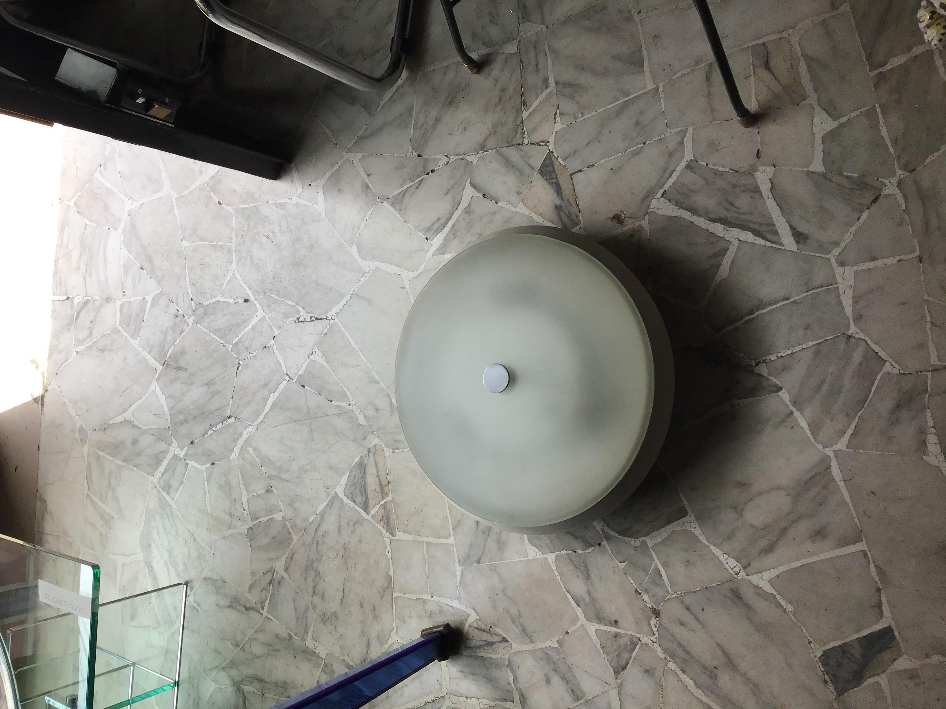 Fontana Arte Plafón Metal Cromo Vidrio, 1960, Italia mediados del siglo XX en venta