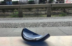 Fontana Arte Centerpiece/ Pocket Emptier Blu Glass 1950 Italy