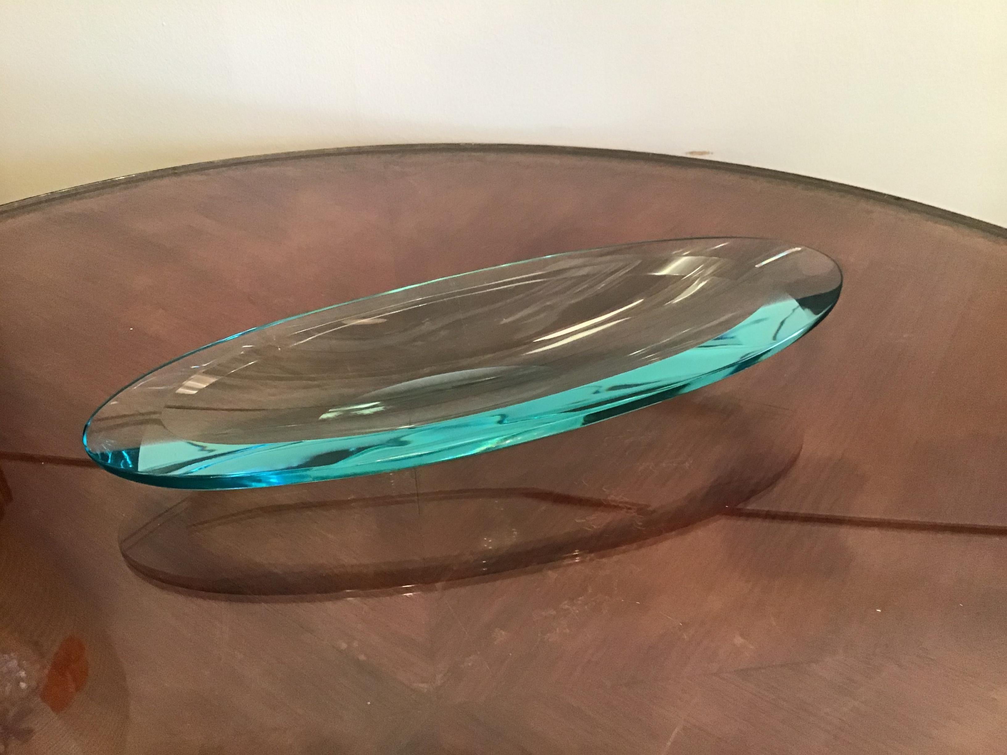 Fontana Arte Centerpiece/Svuota Tasche Glass, 1950, Italy For Sale 4