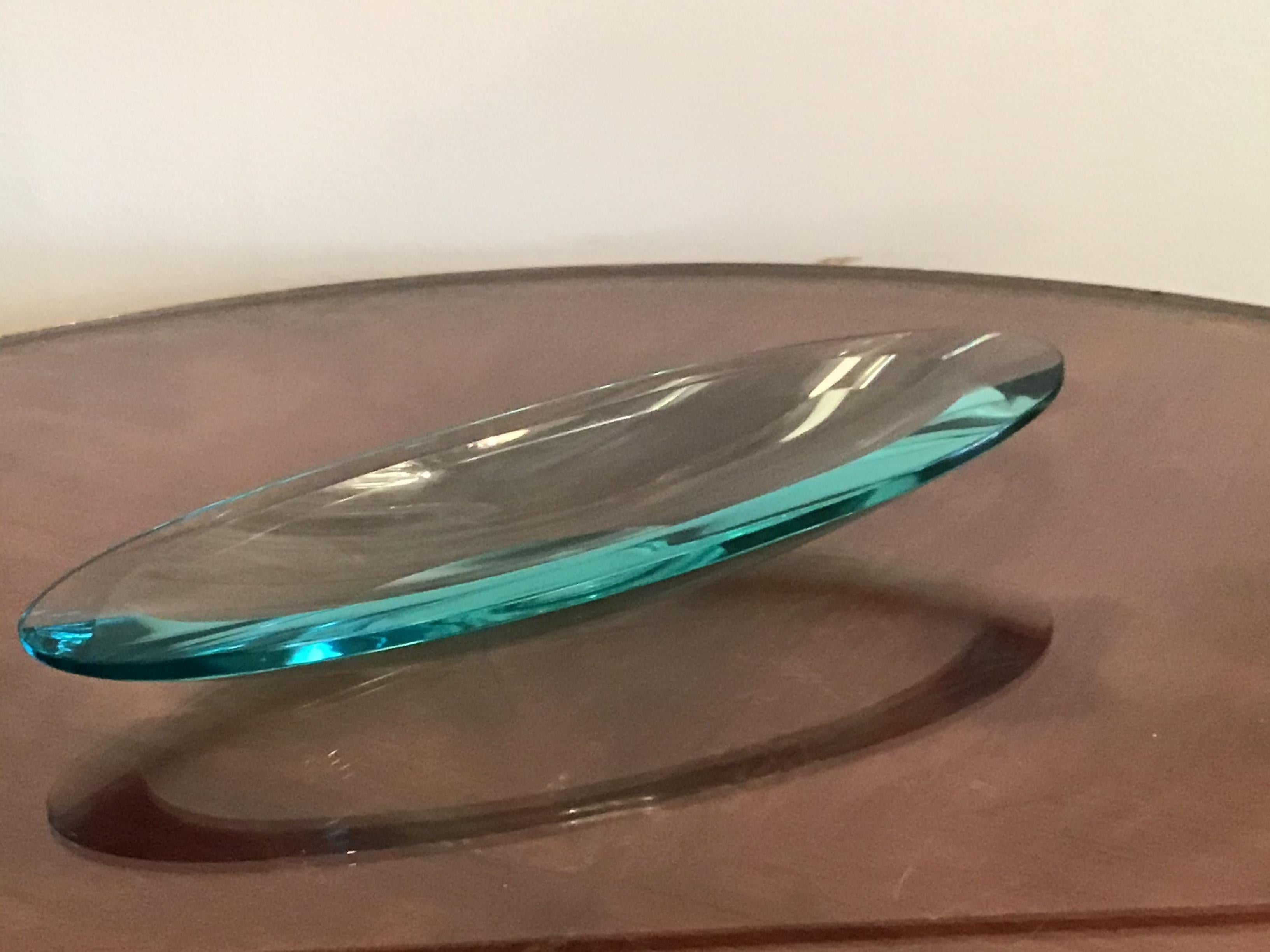 Fontana Arte Centerpiece/Svuota Tasche Glass, 1950, Italy For Sale 6