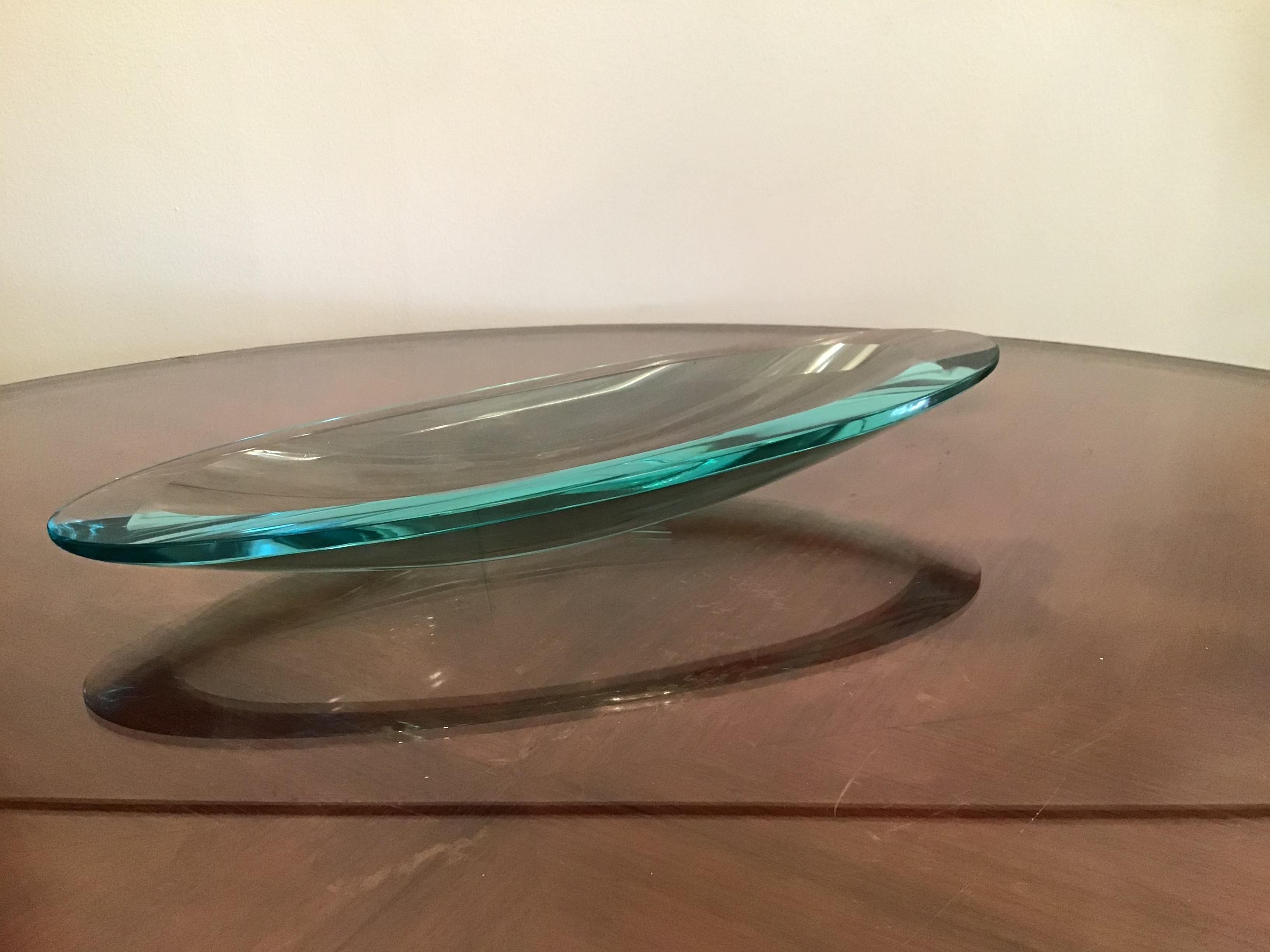 Fontana Arte Centerpiece/Svuota Tasche Glass, 1950, Italy For Sale 7