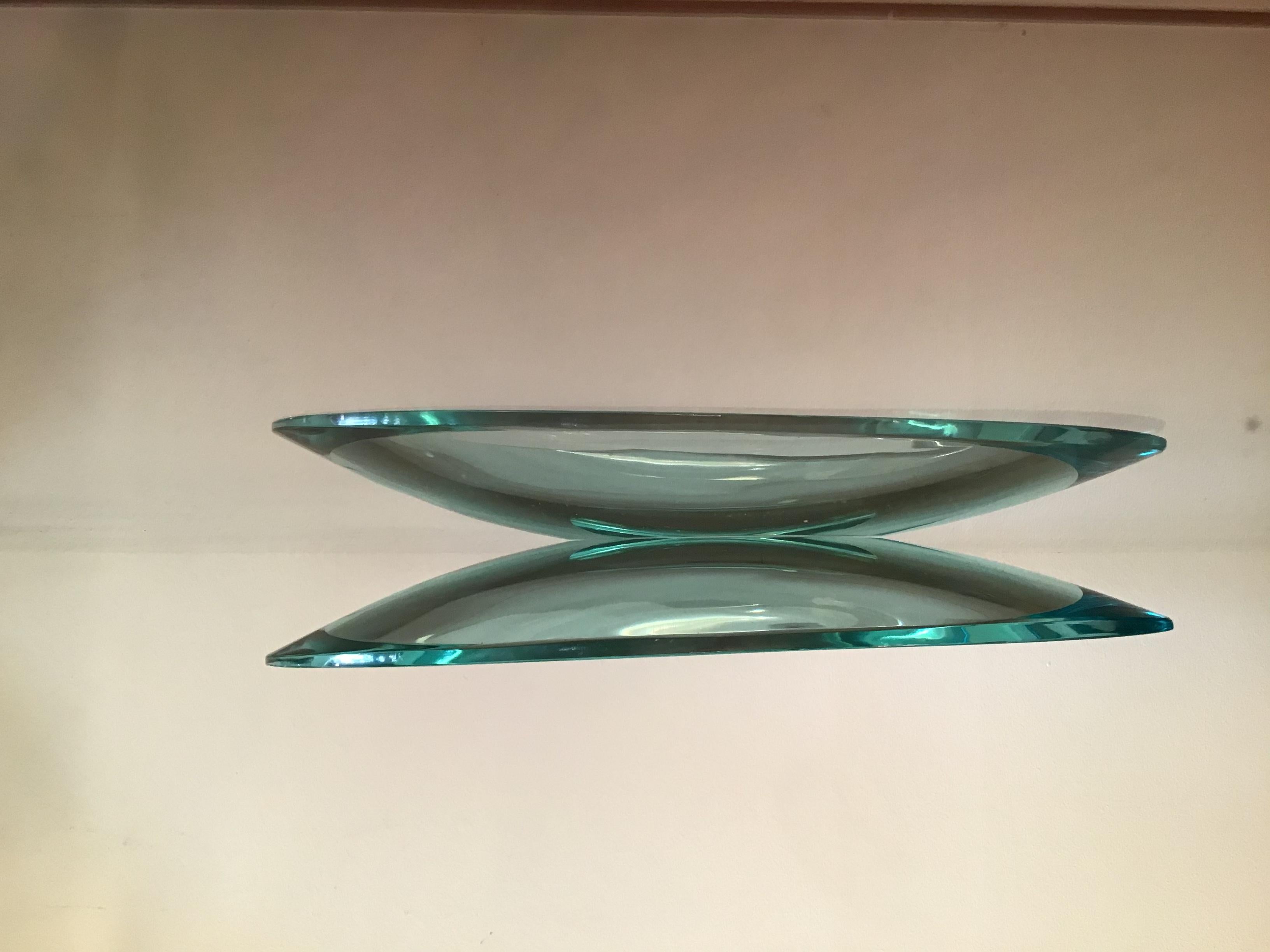 Fontana Arte Centerpiece/Svuota Tasche Glass, 1950, Italy For Sale 9