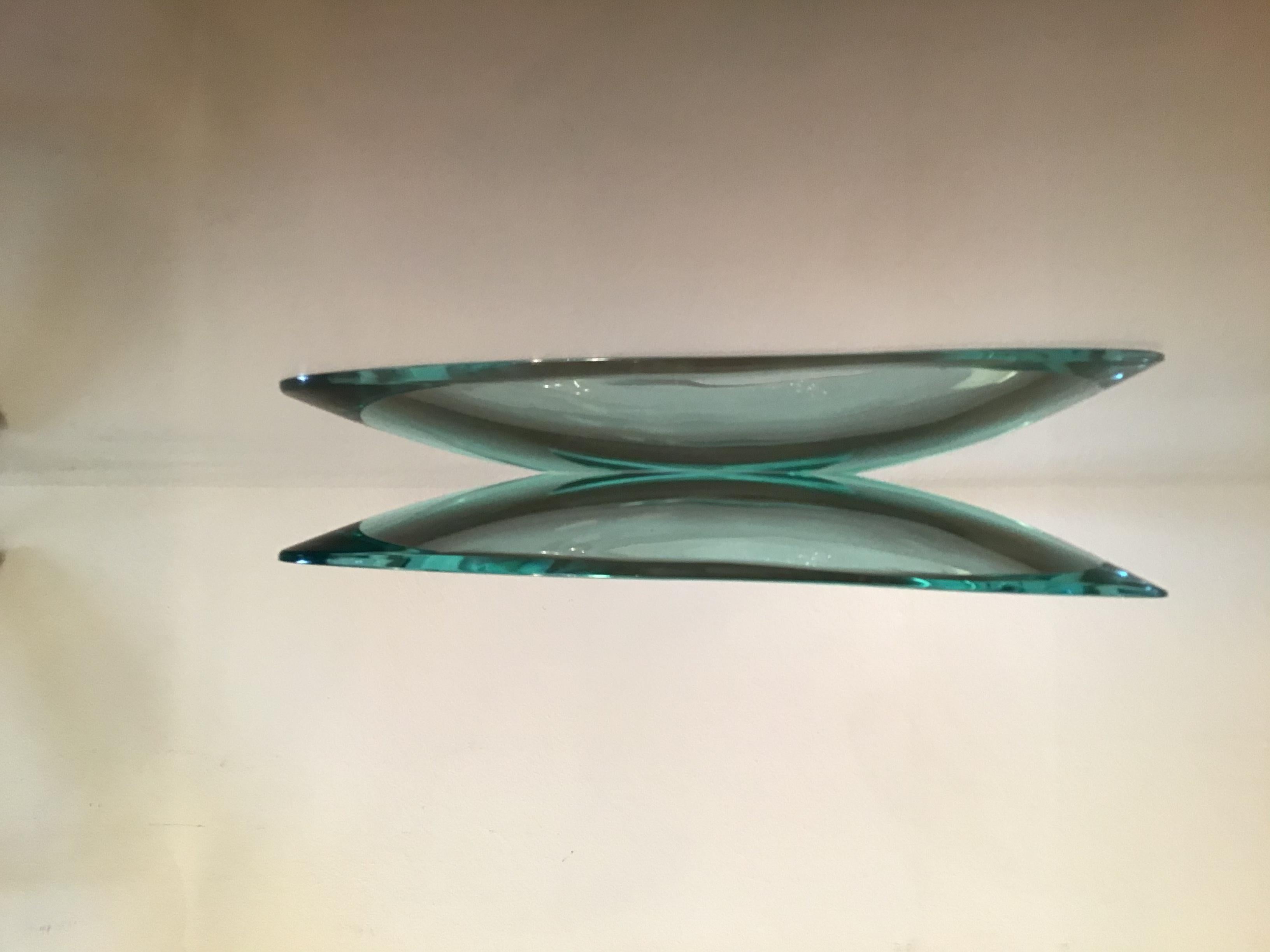 Mid-20th Century Fontana Arte Centerpiece/Svuota Tasche Glass, 1950, Italy For Sale