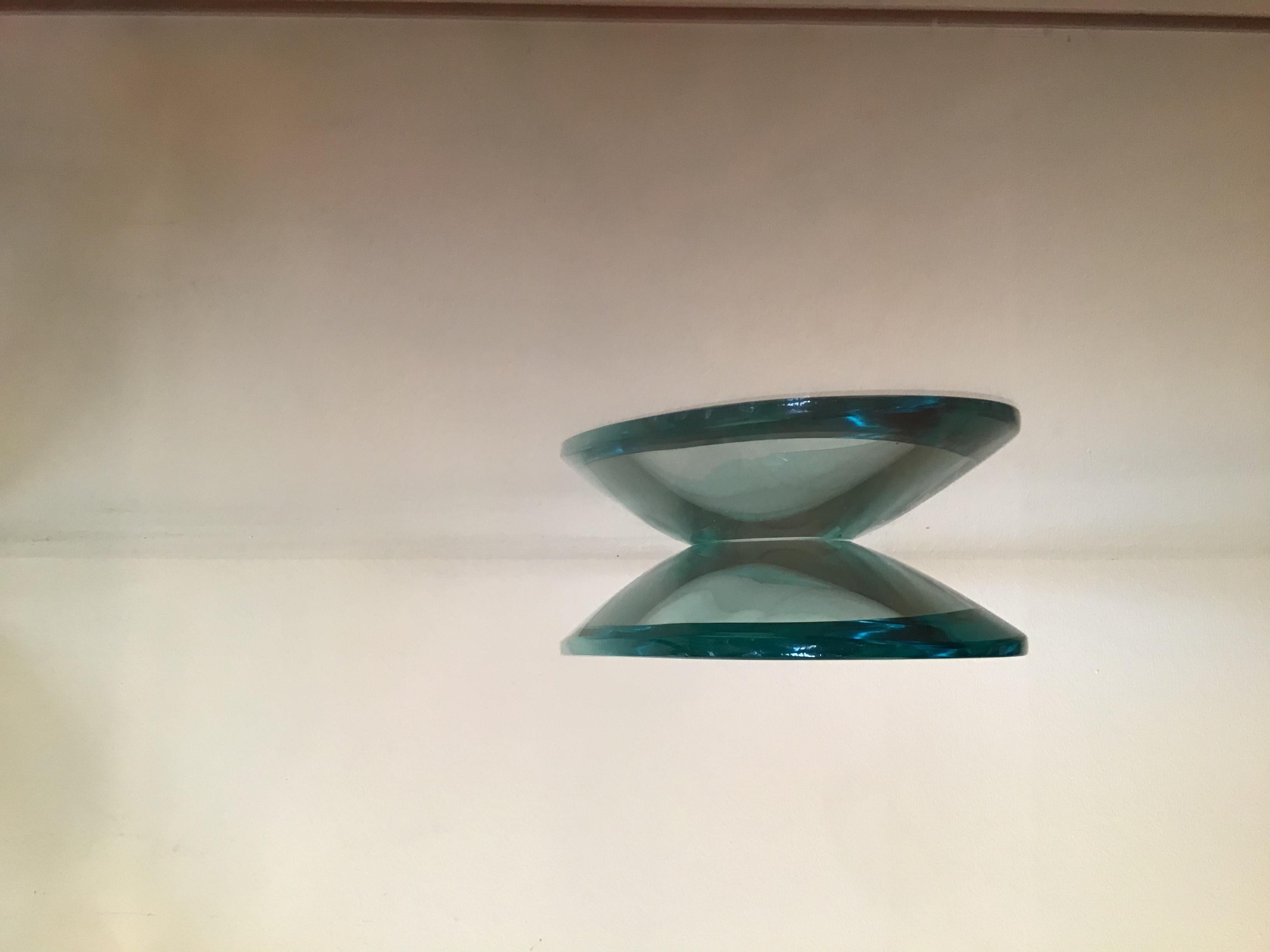 Fontana Arte Centerpiece/Svuota Tasche Glass, 1950, Italy For Sale 1
