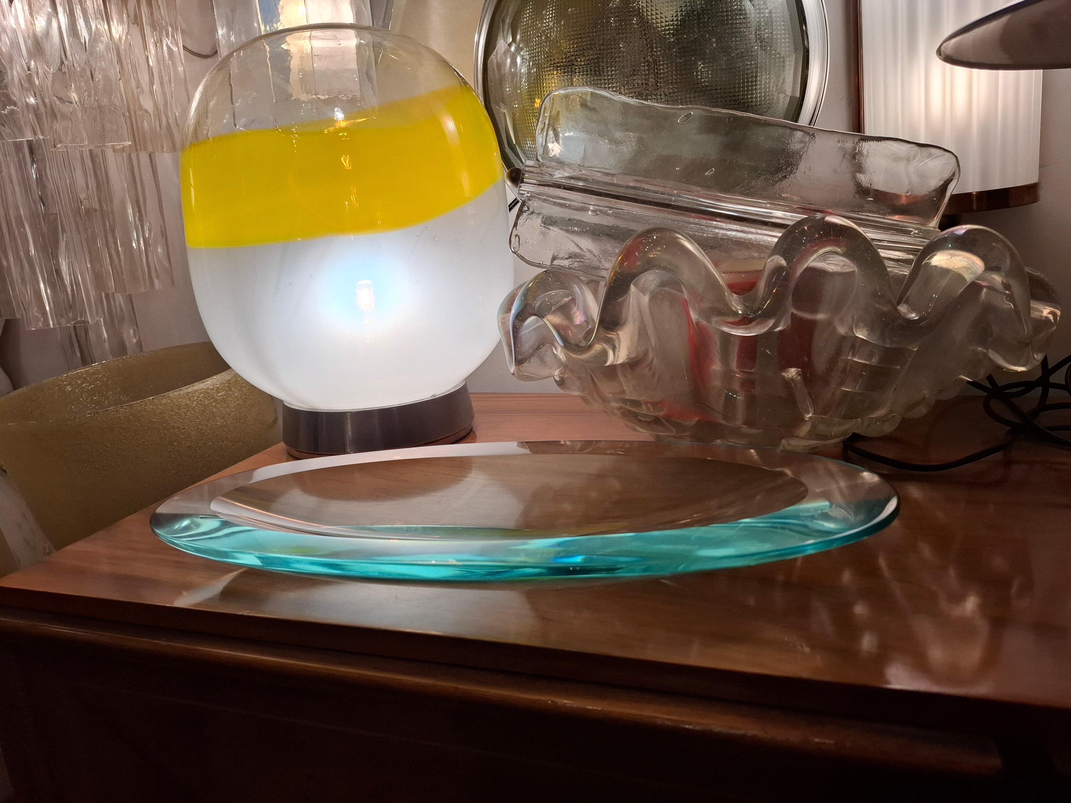 Italian FONTANA ARTE CENTROTAVOLA GLASS 1960 ITALY