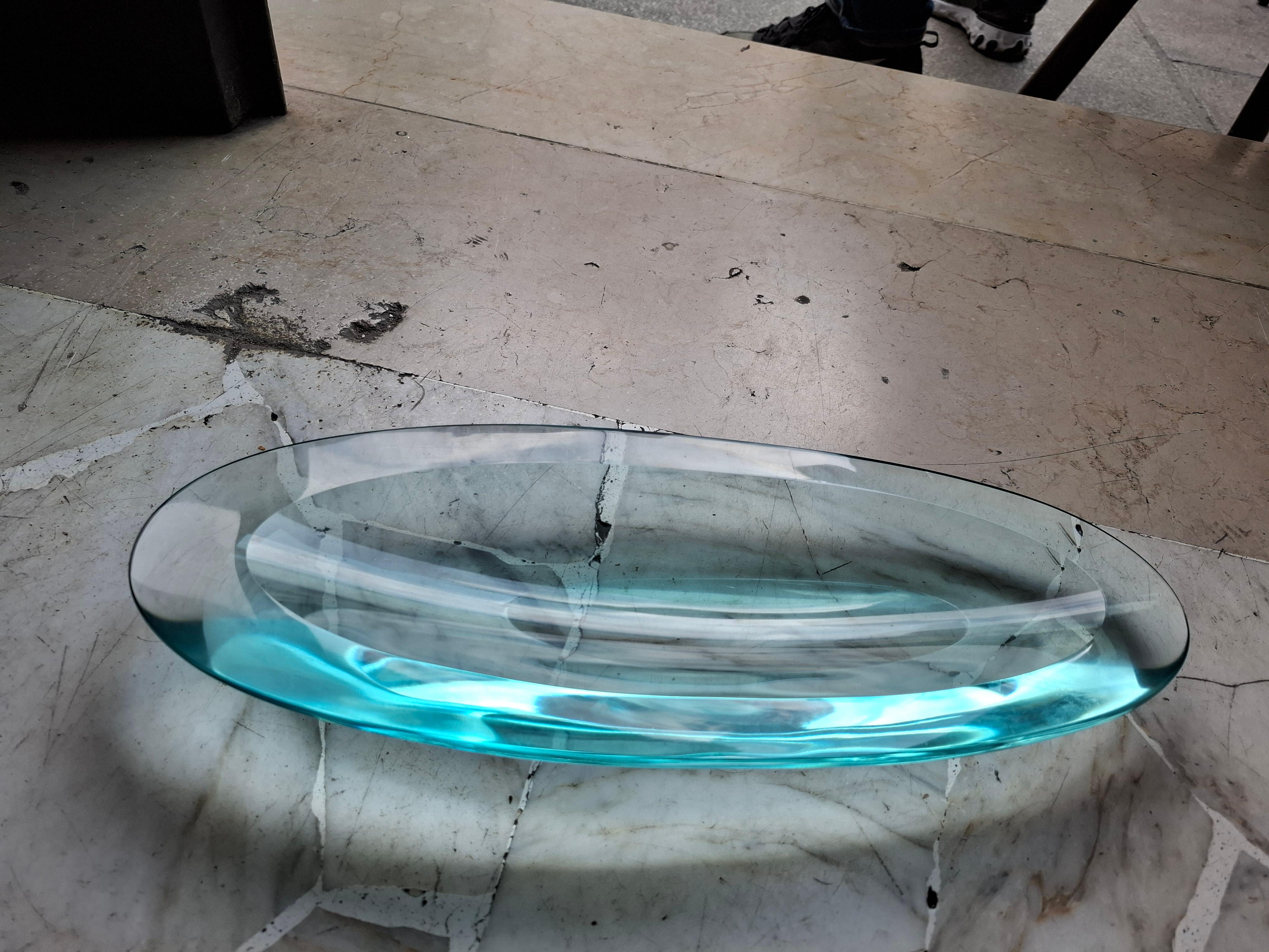 Mid-20th Century FONTANA ARTE CENTROTAVOLA GLASS 1960 ITALY