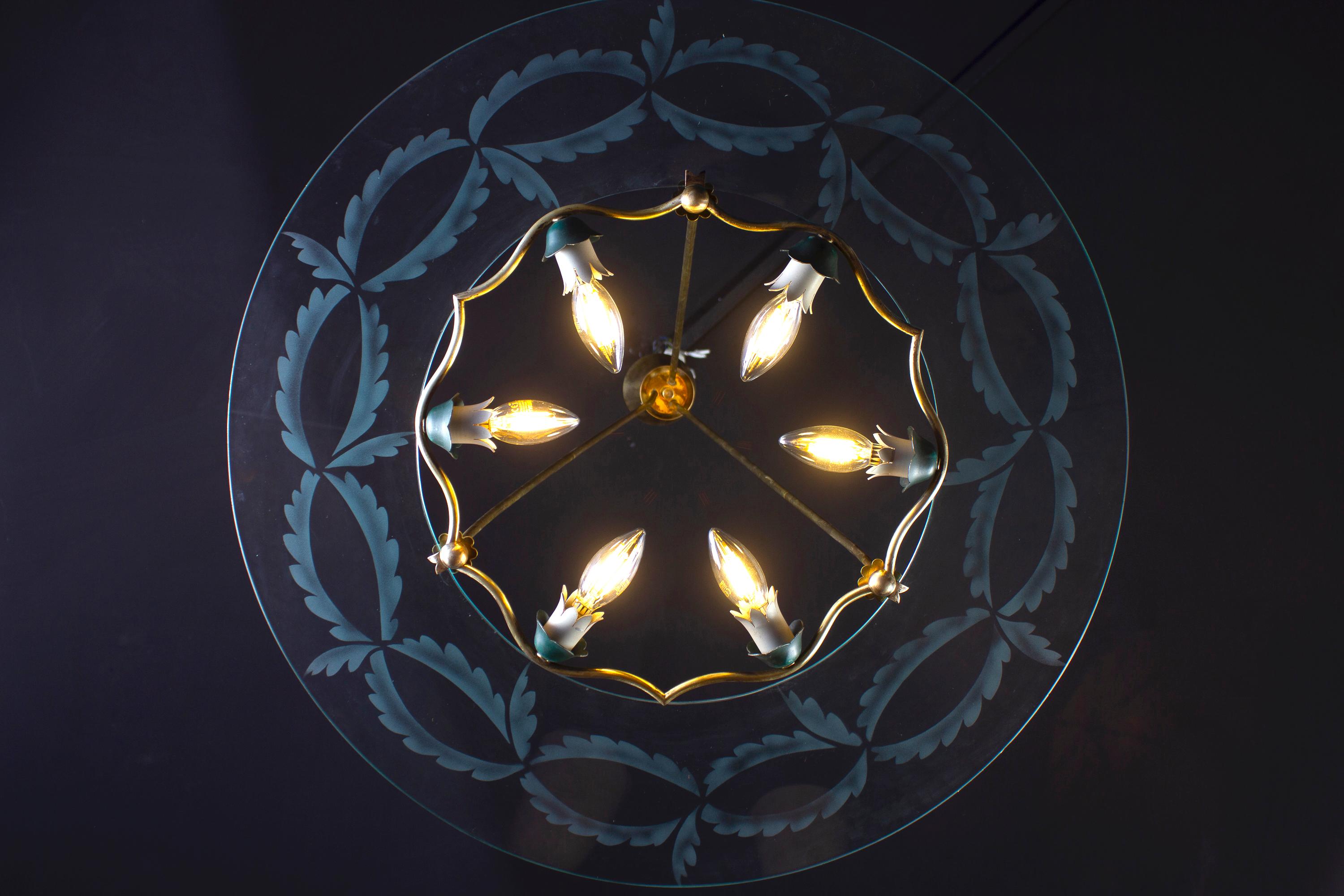 Lámpara de Fontana Arte  de Pietro Chiesa, Italia, década de 1940 en venta 6