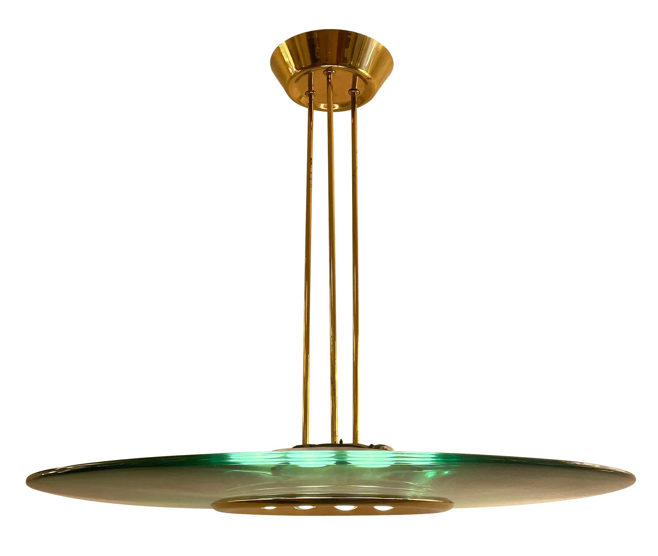 Mid-20th Century Fontana Arte Chandelier Model 1441 by Max Ingrand