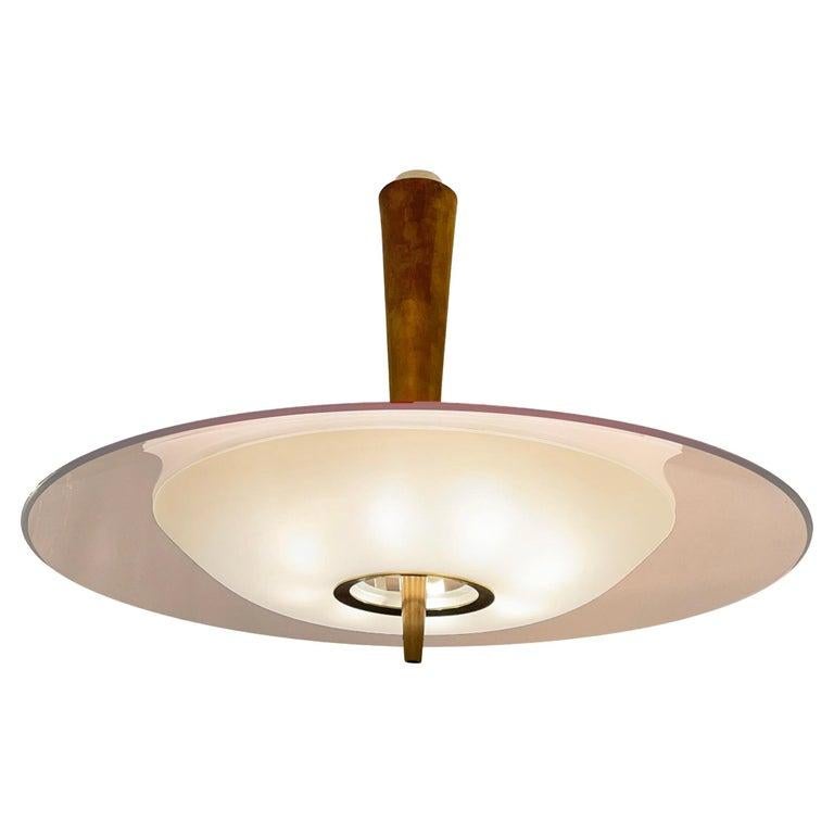 Mid-Century Modern Fontana Arte Chandelier Model 1462A by Max Ingrand