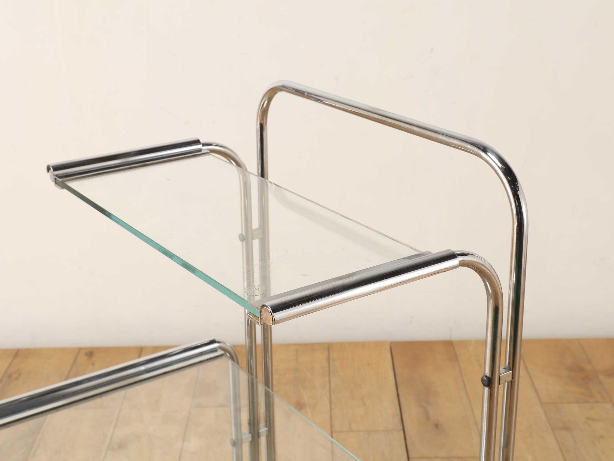 Verchromter Fontana Arte-Teewagen 1970er Jahre (Moderne der Mitte des Jahrhunderts) im Angebot
