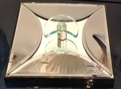 Fontana Arte Coat Hanger for Entrance or Bathroom Metal Crome Wood Glass 1970 IT