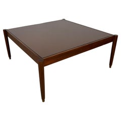 Fontana Arte Coffee Table, 1960s - Wood, Brass and Pink Mirrored Glass