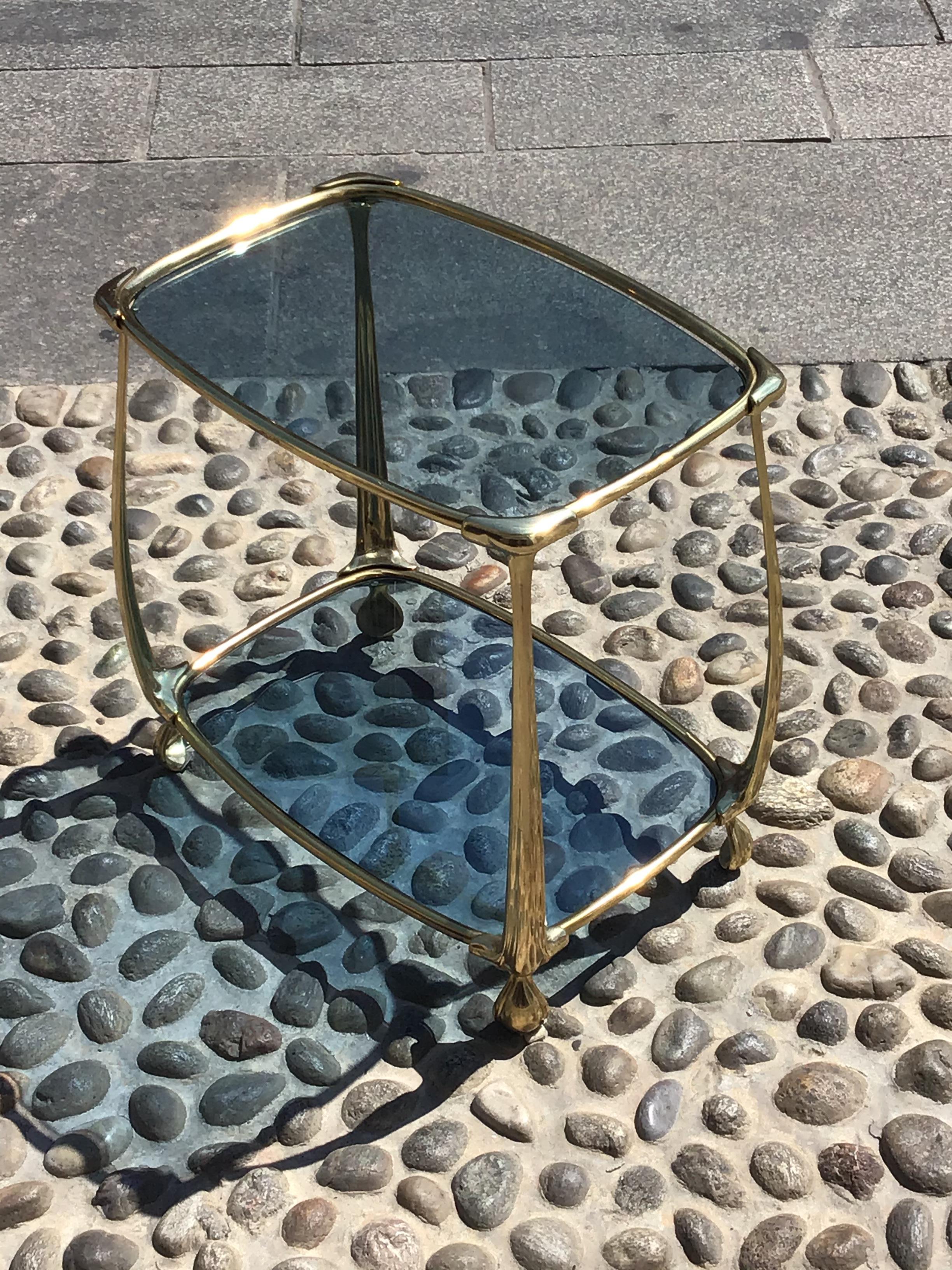Fontana Arte Coffee Table Brass Glass 1955 Italy For Sale 5