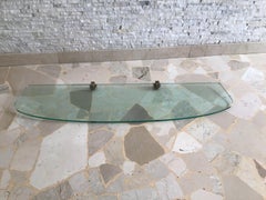 Fontana Arte Consolle Brass Glass, 1950, Italy