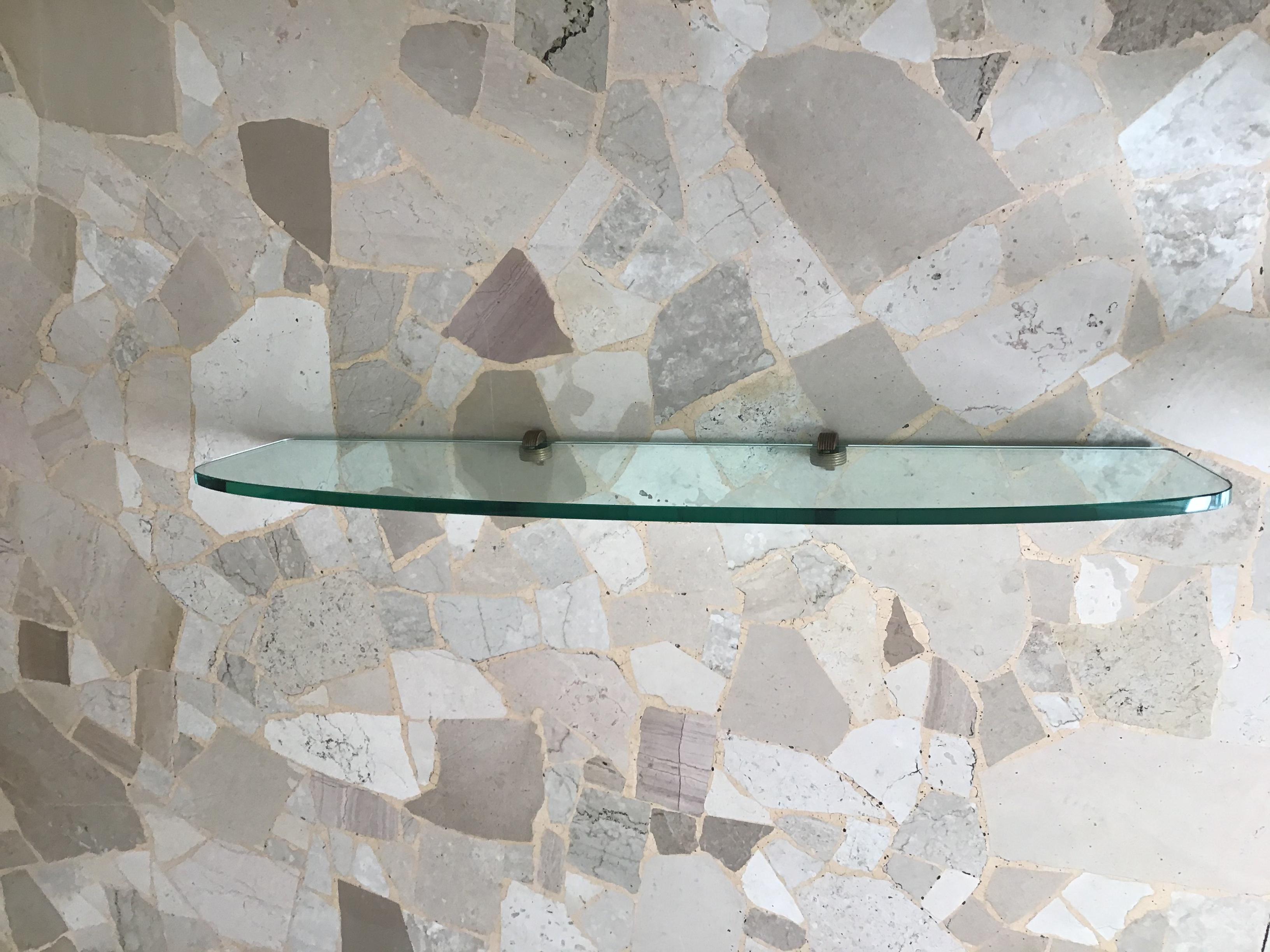Fontana Arte Consolle Brass Glass, 1950, Italy For Sale 14