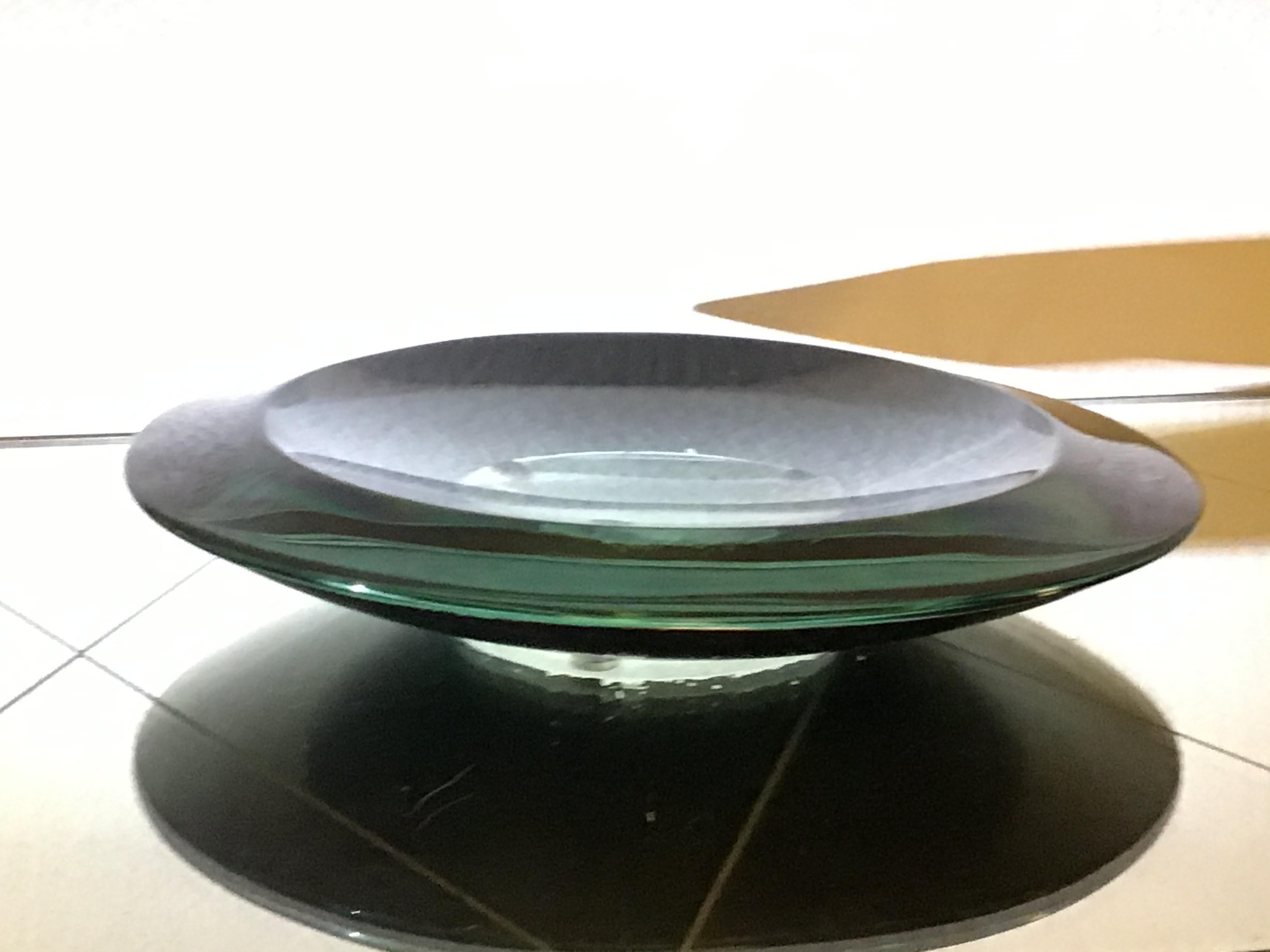 Fontana Arte Coppa Cristallo Grosso Spessore Curvato, 1959, Italia Vidrio en venta